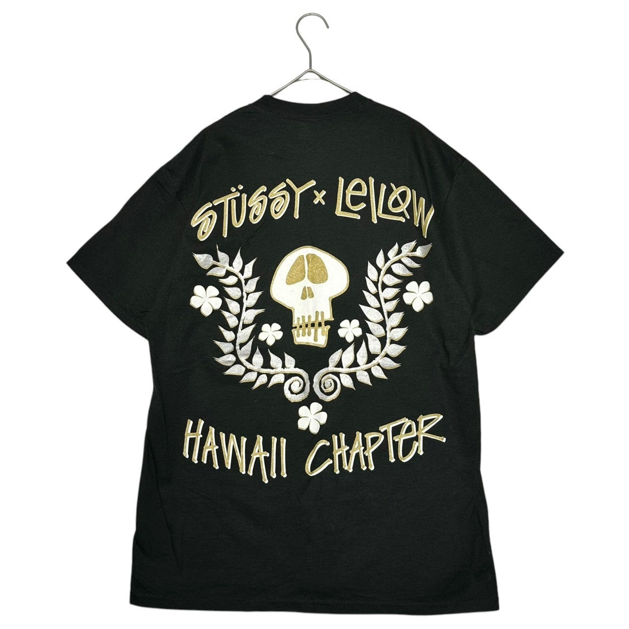 STUSSY(ステューシー) 00'S LEILOW HAWAII CHAPTER TEE プリント Tシャツ M ブラック 半袖