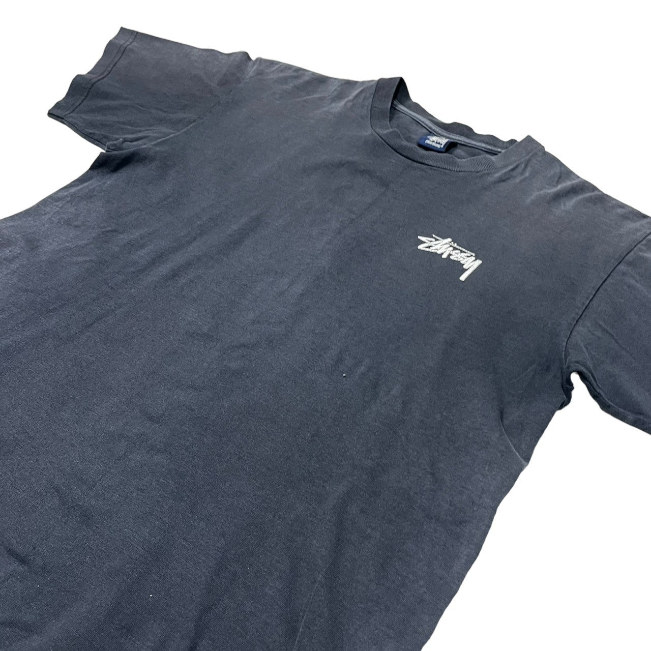 STUSSY(ステューシー) 90's~00's hibiscus & chimpanzee rider Tシャツ ハイビスカス チンパンジー ライダー 紺タグ SIZE M ネイビー 90~00年代 OLD STUSSY