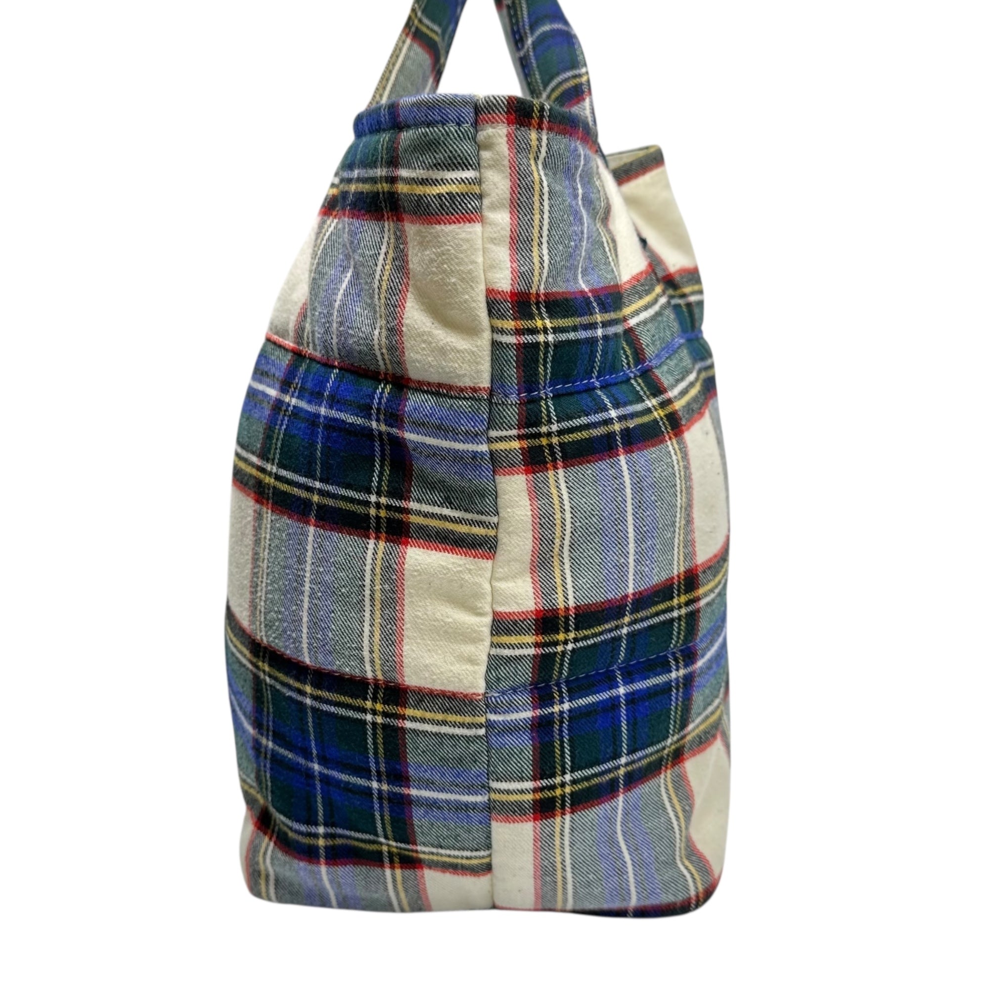 tricot COMME des GARCONS(トリココムデギャルソン) Cotton Check Tote Bag コットン チェック トート バッグ TL-K 204 ホワイト×ブルー