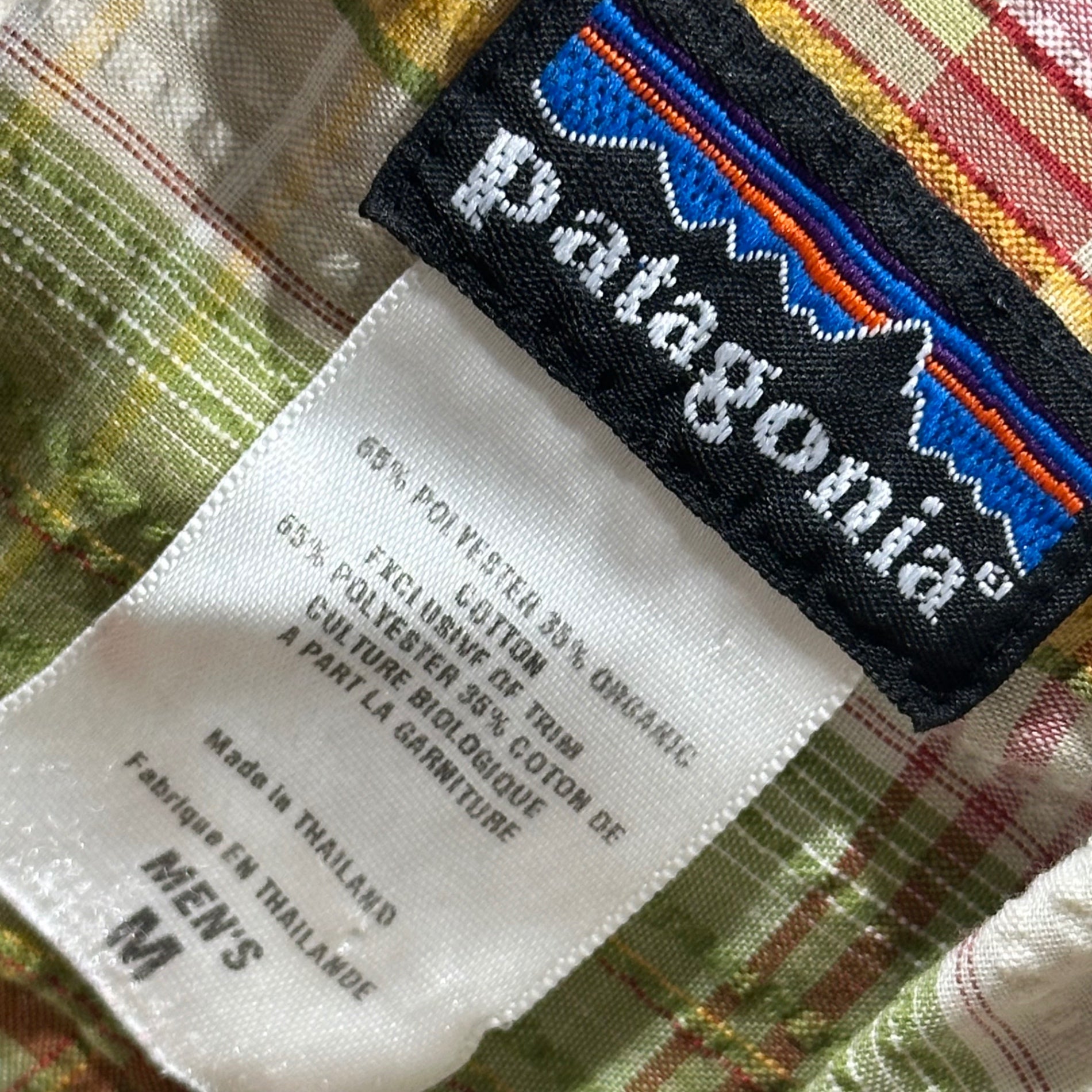 Patagonia(パタゴニア) 2006's Puckerwear Shirt パッカーウェア シャツ 52998S6 M グリーン×レッド 00's 半袖 シアサッカー