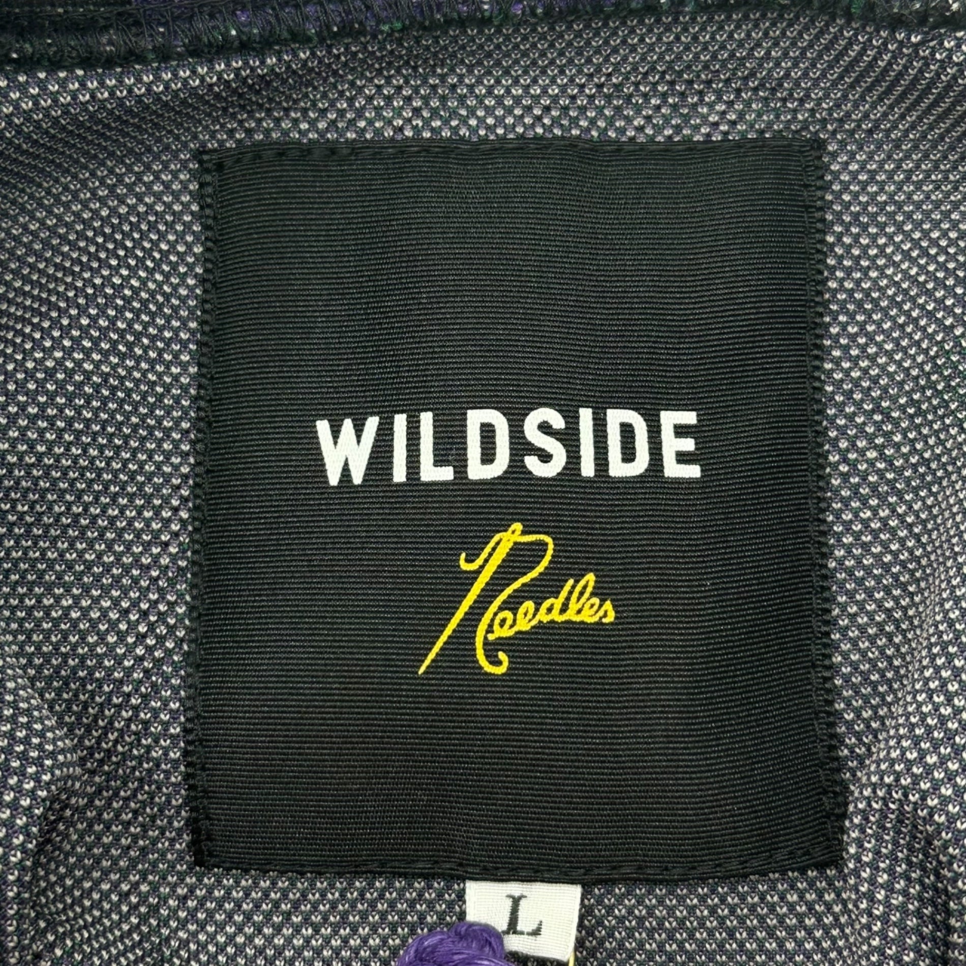 WILD SIDE YOHJI YAMAMOTO × NEEDLES(ワイルドサイド ヨウジヤマモト × ニードルズ) Skull Rose Track Jacket スカルローズ トラック ジャケット MR1038 L ブラック×パープル