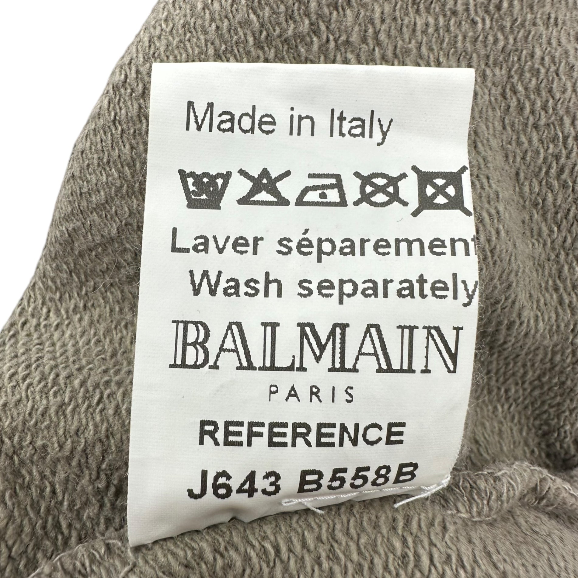 BALMAIN HOMME(バルマンオム) Side Zip Garment Dye Parka サイドジップ ガーメントダイ パーカー J643 B558B S ブラウン 製品染め