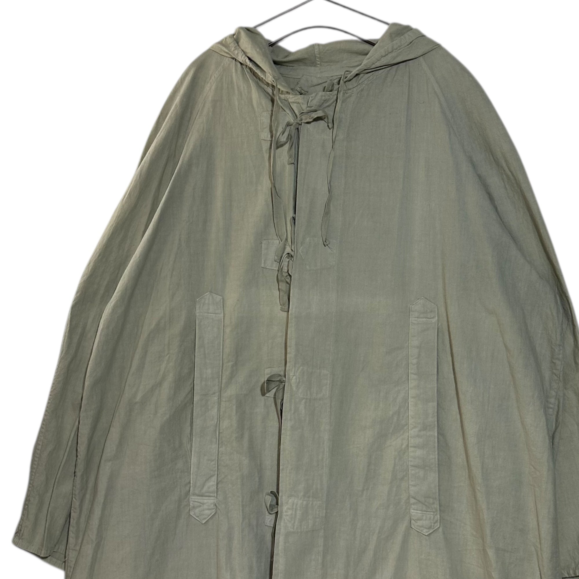 VINTAGE(ヴィンテージ) 70~80's surgical hooded gown coat サージカル フード付きガウン コート EURO MILITALY 表記無し(M~L程度) ペールグリーン