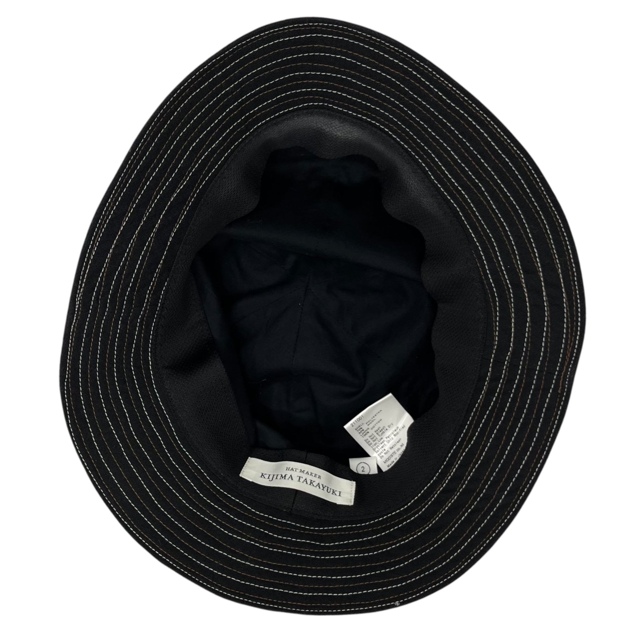 KIJIMATAKAYUKI(キジマタカユキ) stitch hat ステッチ ハット 3 ブラック バケット
