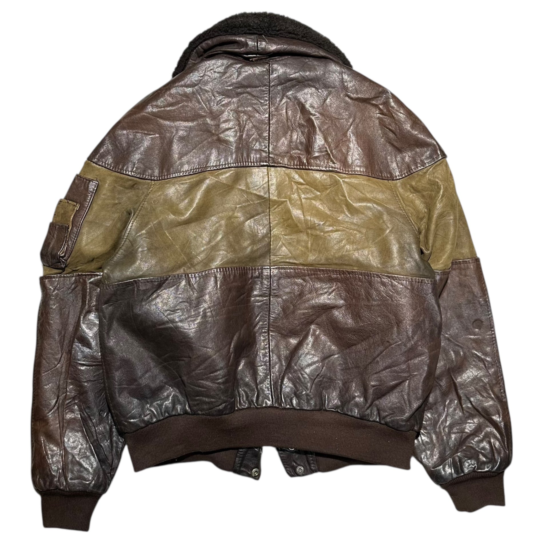 FRENCH VINTAGE(フランスヴィンテージ) Willems G-1 Leather Jacket フライト レザー ジャケット ML程度 ブラウン ムートン