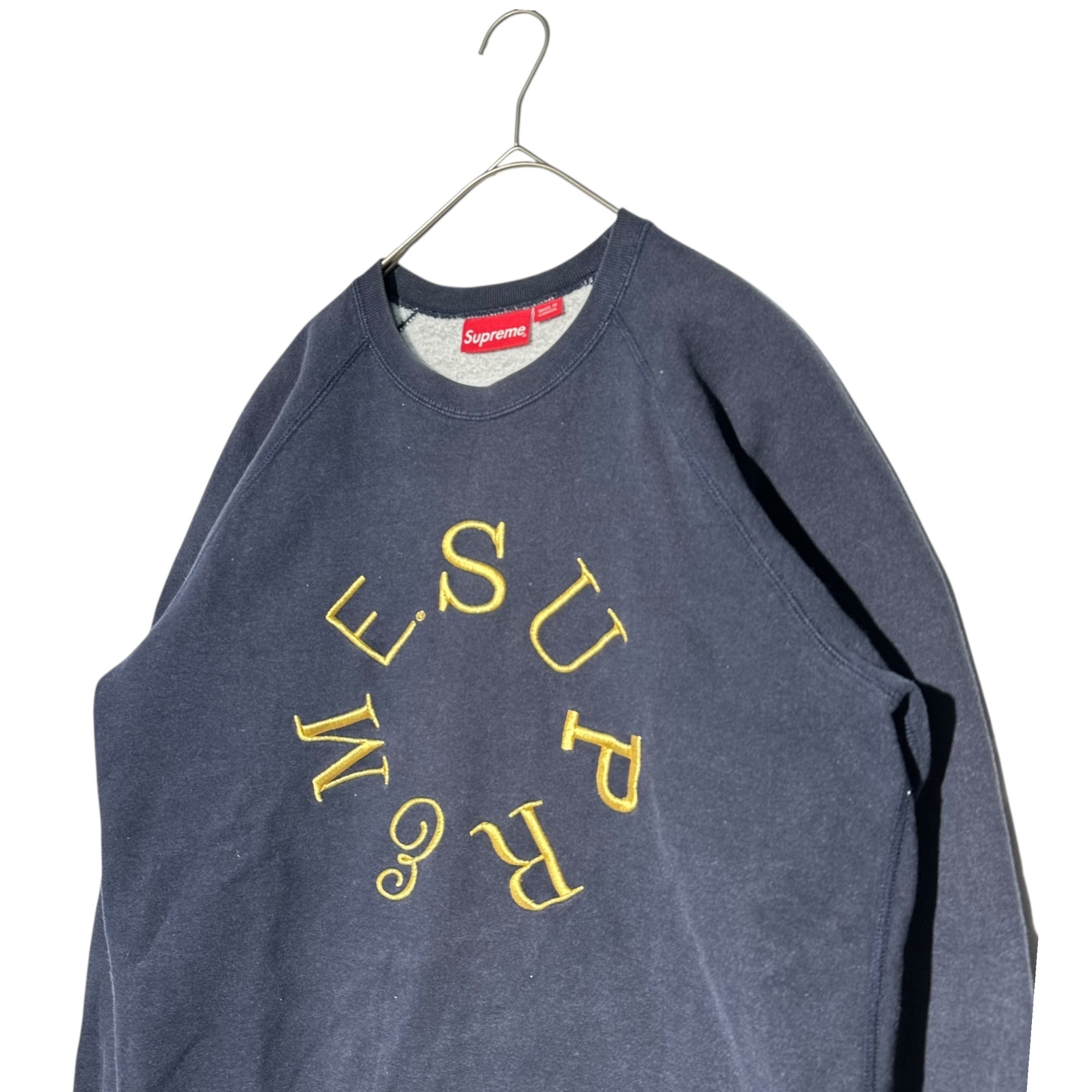 SUPREME(シュプリーム) 13AW Heather Crewneck ロゴ 刺繍 クルーネック スウェット M ネイビー 13FW