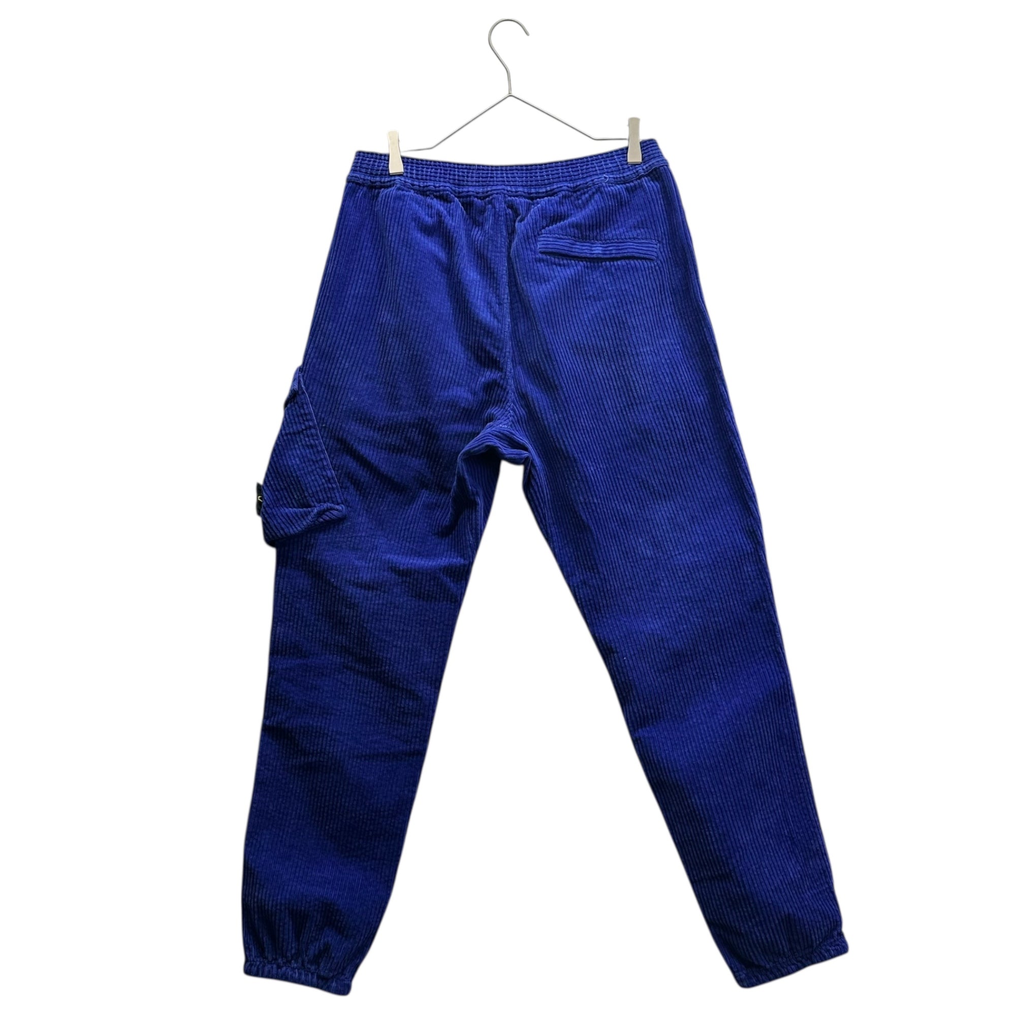 STONE ISLAND(ストーンアイランド) Corduroy Big Pocket Trainer Pants コーデュロイ ビッグポケット トレーナー パンツ 751530811 W32 ブルー