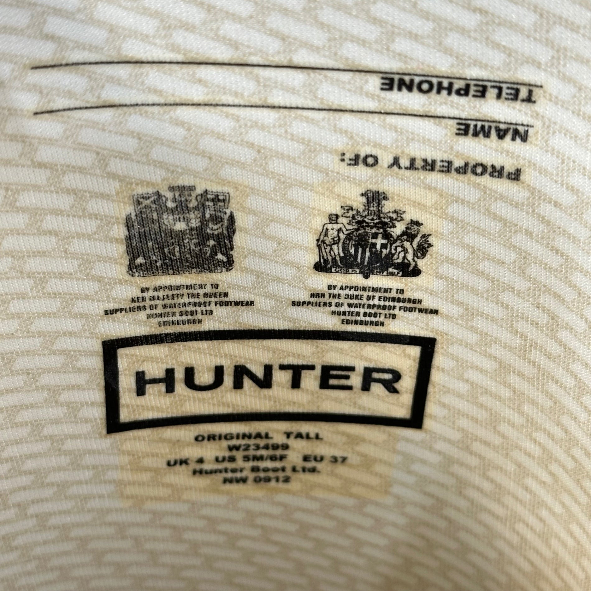 HUNTER(ハンター) Long Rubber Boots ロング ラバー ブーツ UK4 レッド 雨靴 レインブーツ