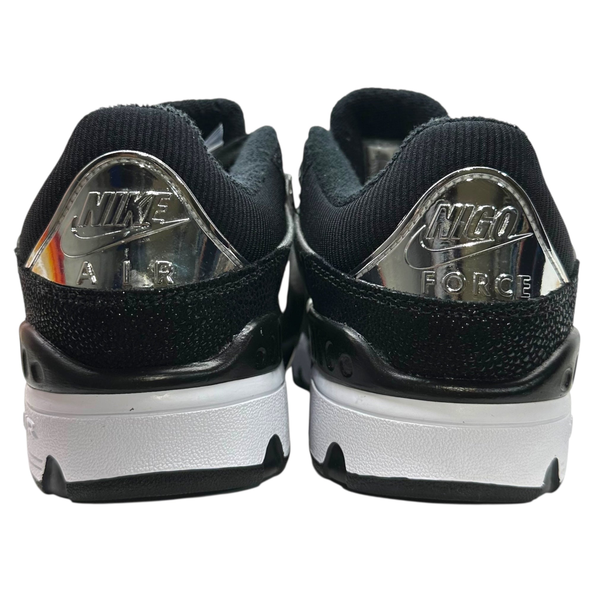 NIKE×NIGO(ナイキ×ニゴー) Air Force 3 Low "Black/White" (Heel Logo "NIGO") エアフォース3 ロー HF7630-001 26cm ブラック×ホワイト スニーカー コラボ
