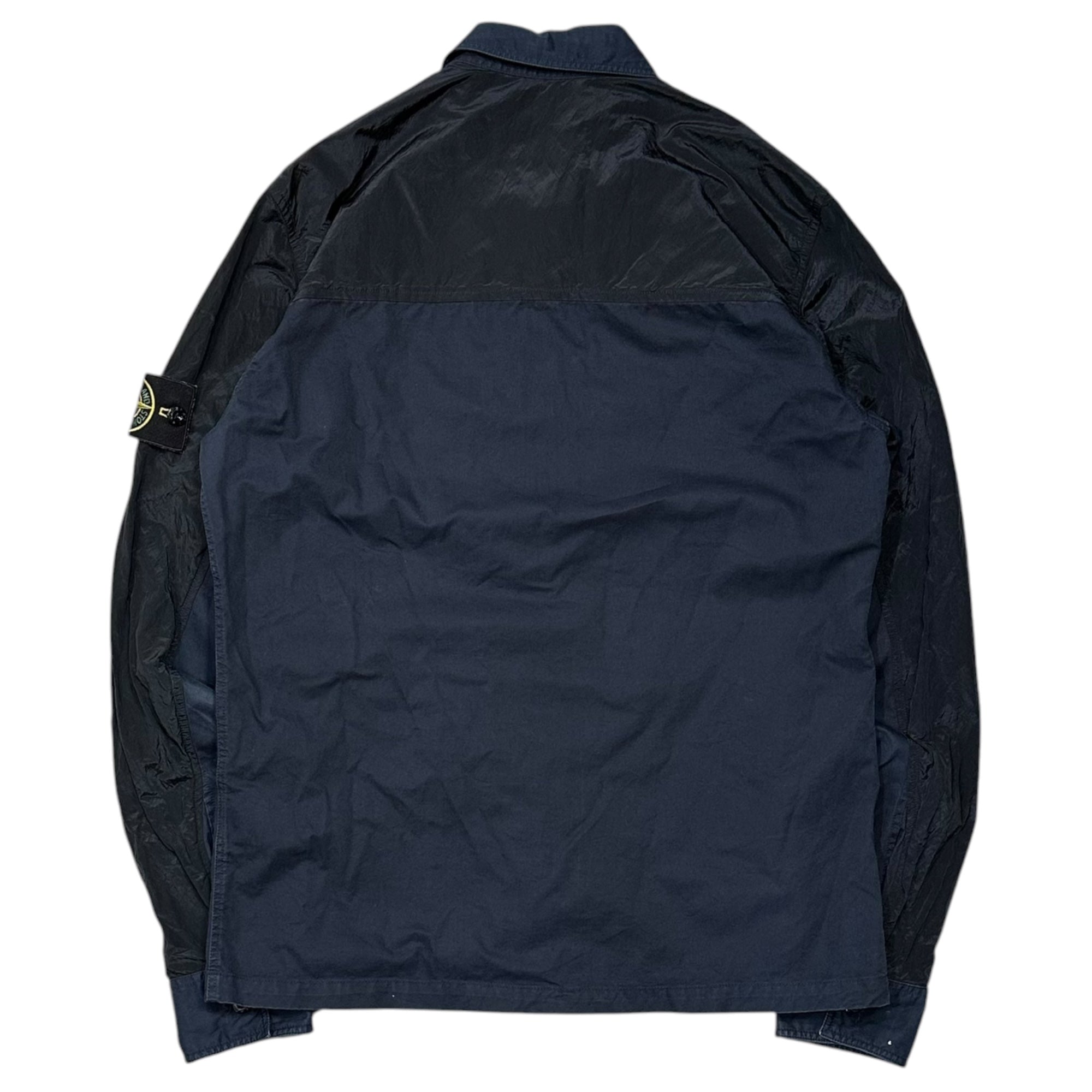 STONE ISLAND(ストーンアイランド) 2013SS Cotton Nylon Metal Military Shirt コットン ナイロンメタル ミリタリー シャツ 581511516 S ネイビー ジャケット