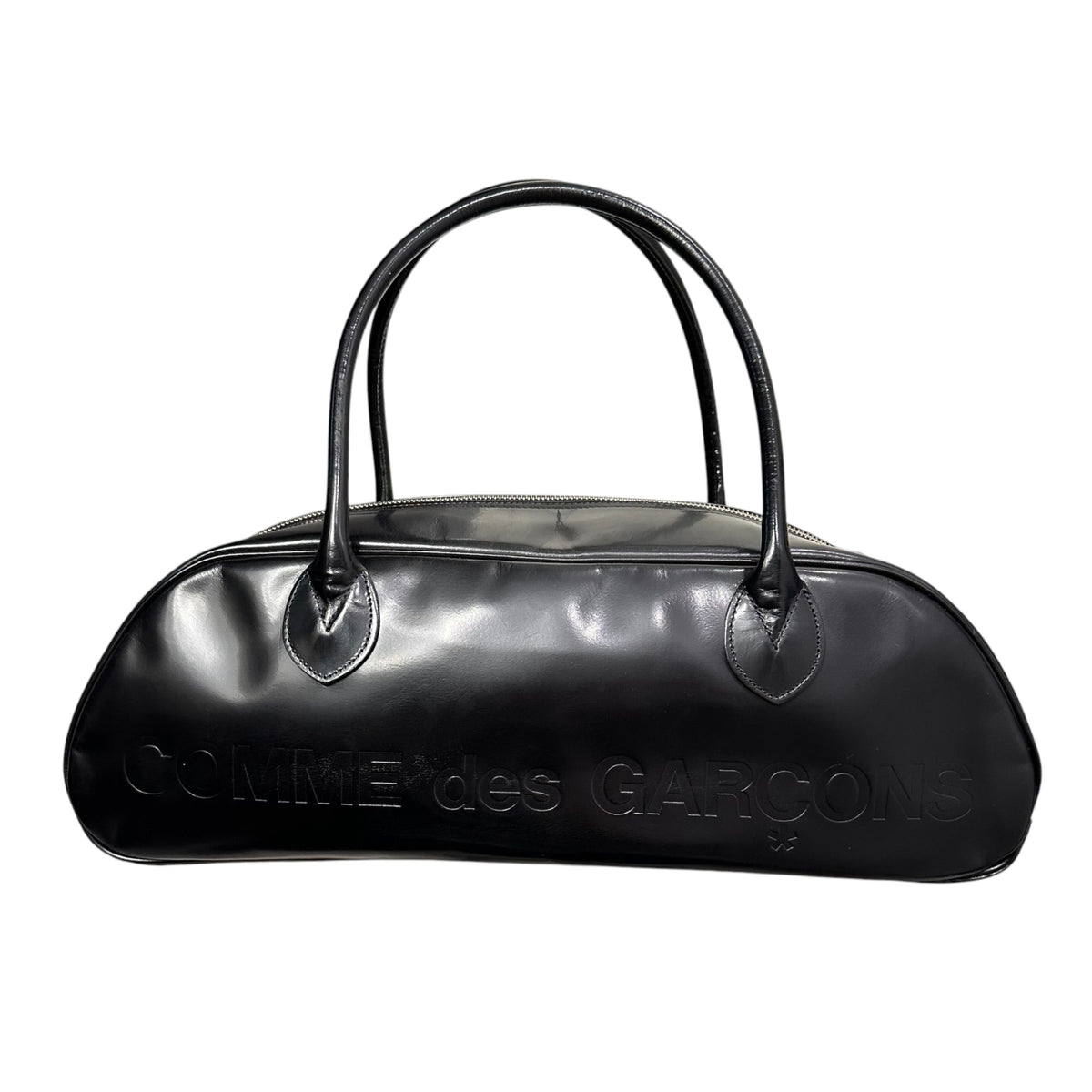 COMME des GARCONS(コムデギャルソン) Vintage logo leather mini boston bag ヴィンテージ ロゴ レザー ミニ ボストン バッグ GC-K204 ブラック