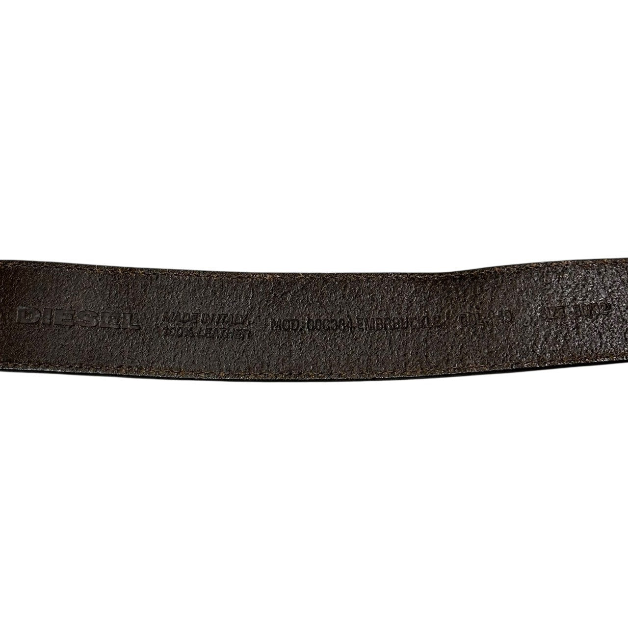 DIESEL(ディーゼル) 00's Buckle Belt 00年代 バックル ベルト 32インチ ブラウン イタリア製