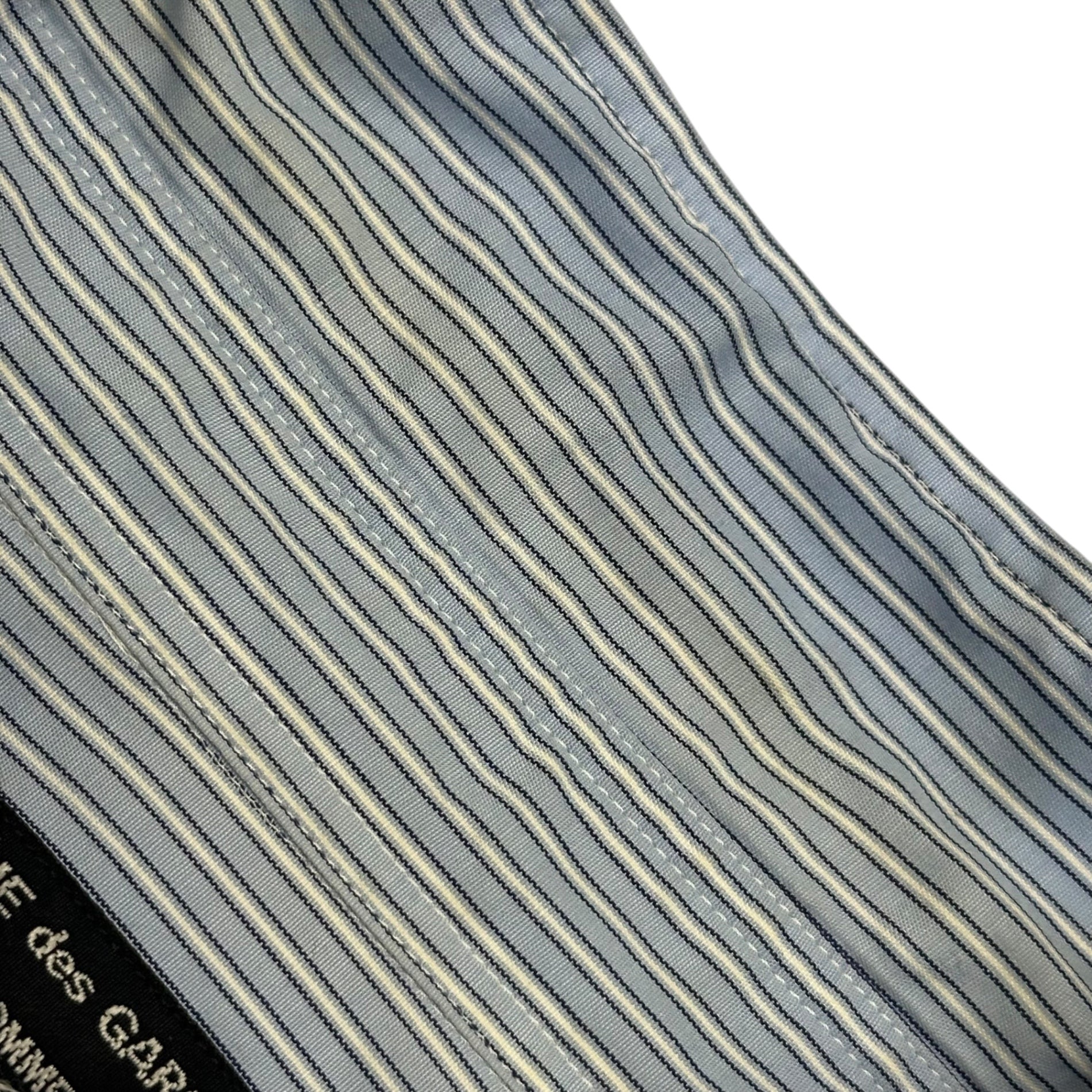 COMME des GARCONS HOMME(コムデギャルソンオム) 2012SS Striped Button-Down Shirt ストライプ ボタンダウン シャツ HI-B018 M ブルー AD2011