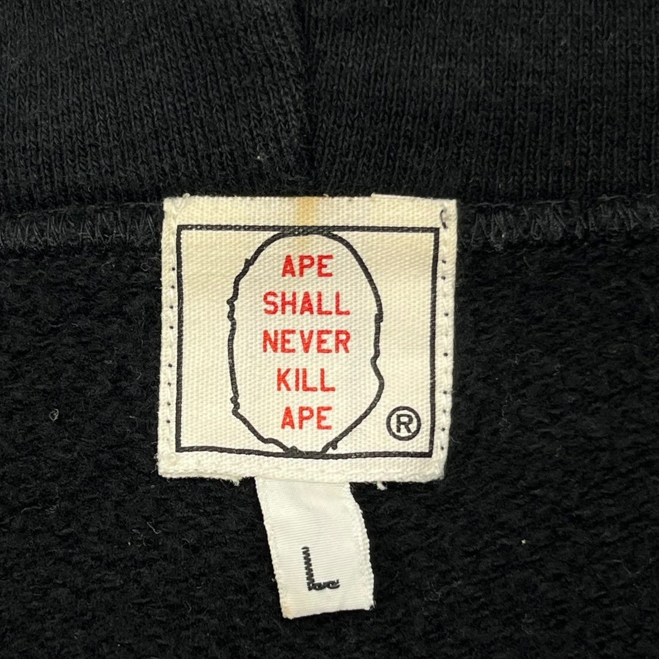 A BATHING APE(アベイシングエイプ) 00's zip hoodie vest SWAROVSKI ジップ フーディー ベスト スワロフスキー ノースリーブパーカー L ブラック