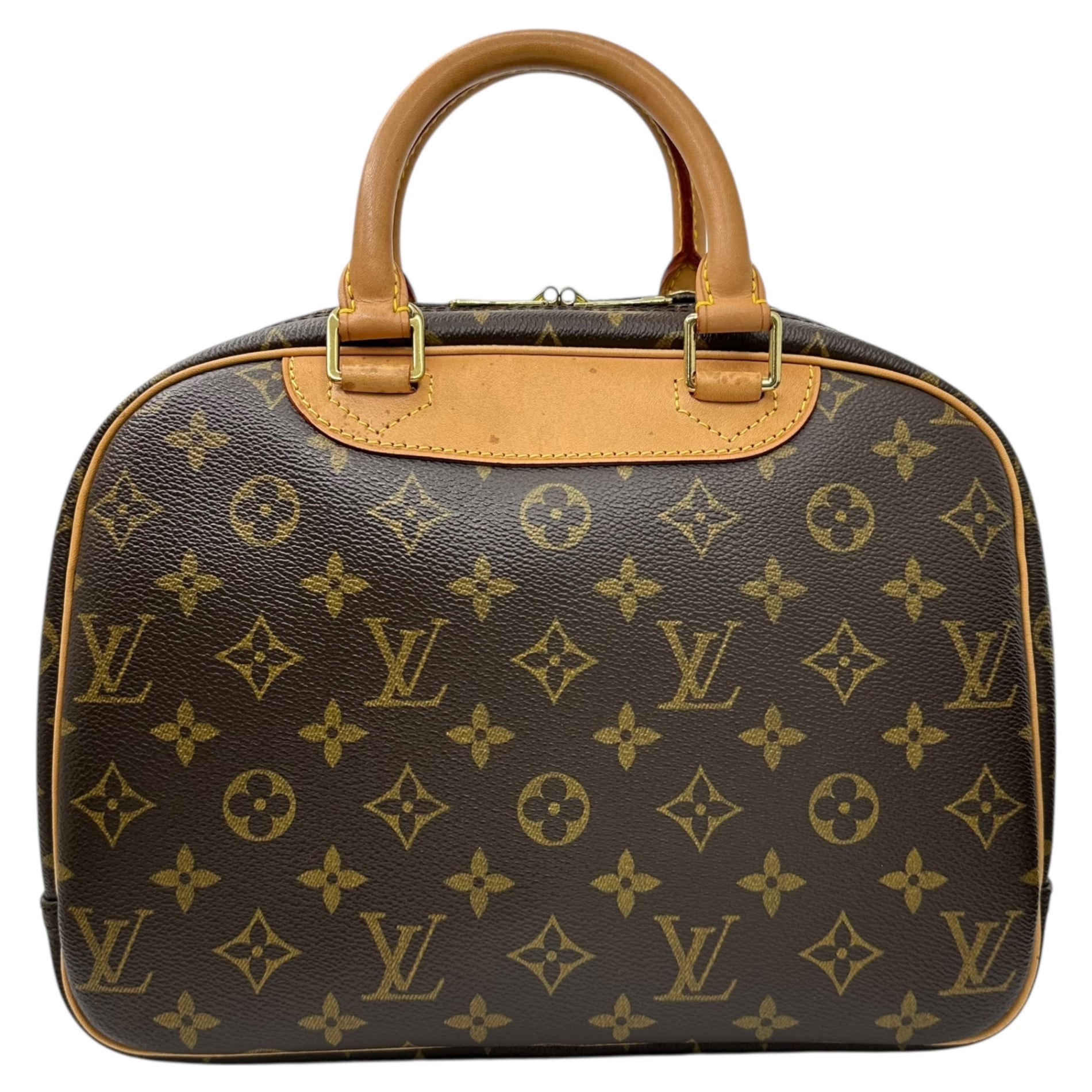 LOUIS VUITTON(ルイヴィトン) 04's Trouville トゥルーヴィル ハンド バッグ 化粧鞄 型番:M42228 製造番号1004 ブラウン 2004年製造