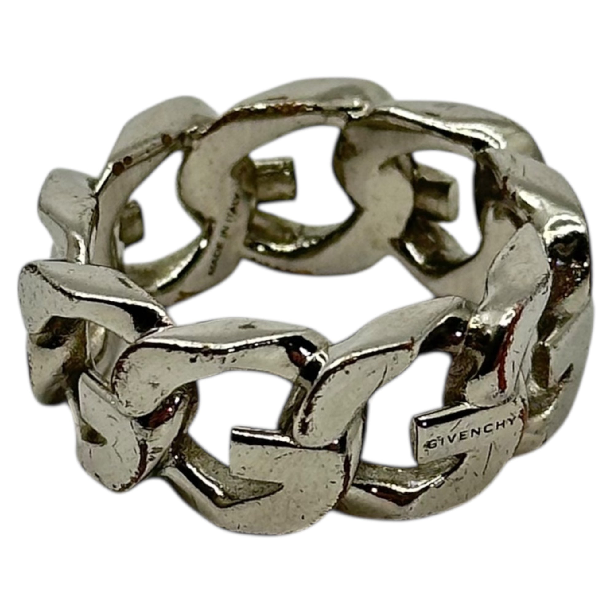 GIVENCHY(ジバンシィ) G CHAIN RING G チェーン リング BF30CDF003 18.5号 シルバー 指輪 箱付