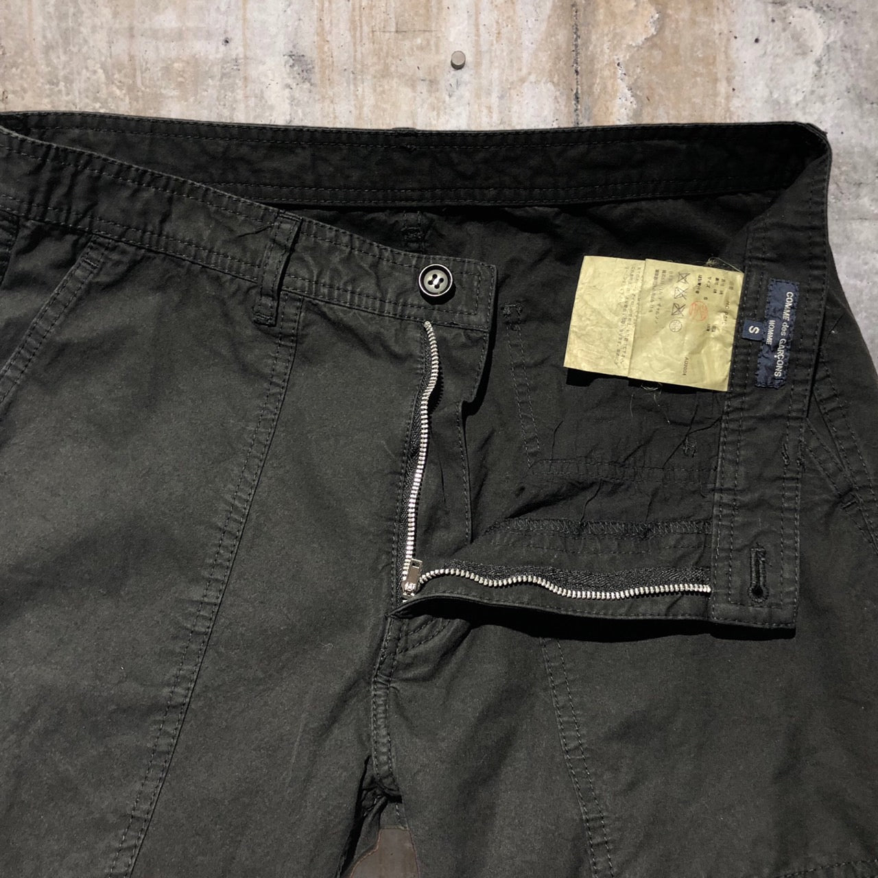 COMME des GARCONS HOMME(コムデギャルソンオム) 05ssベイカーストレートチノパン HO-P036 S ブラック