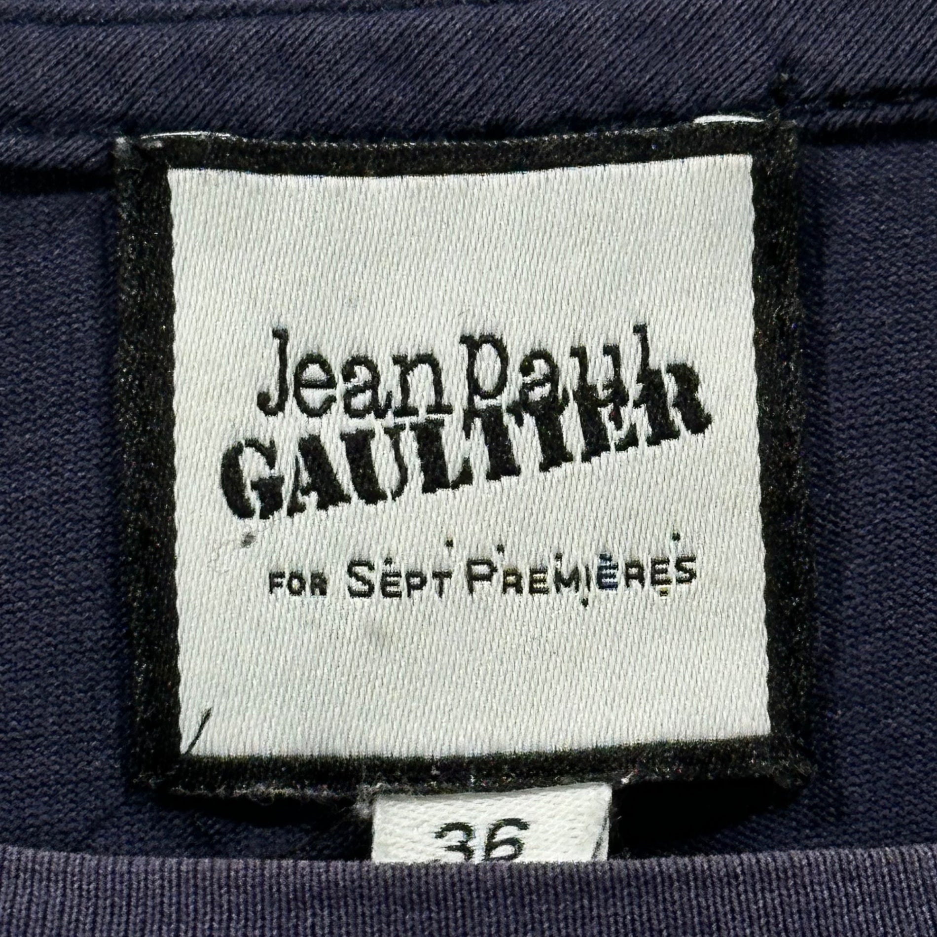 Jean Paul GAULTIER(ジャンポールゴルチエ) Dolman sleeve patch T-shirt ドルマンスリーブ ワッペン Tシャツ JP-S16-CS098 36(S程度) ダークネイビー SEPT PREMIERES