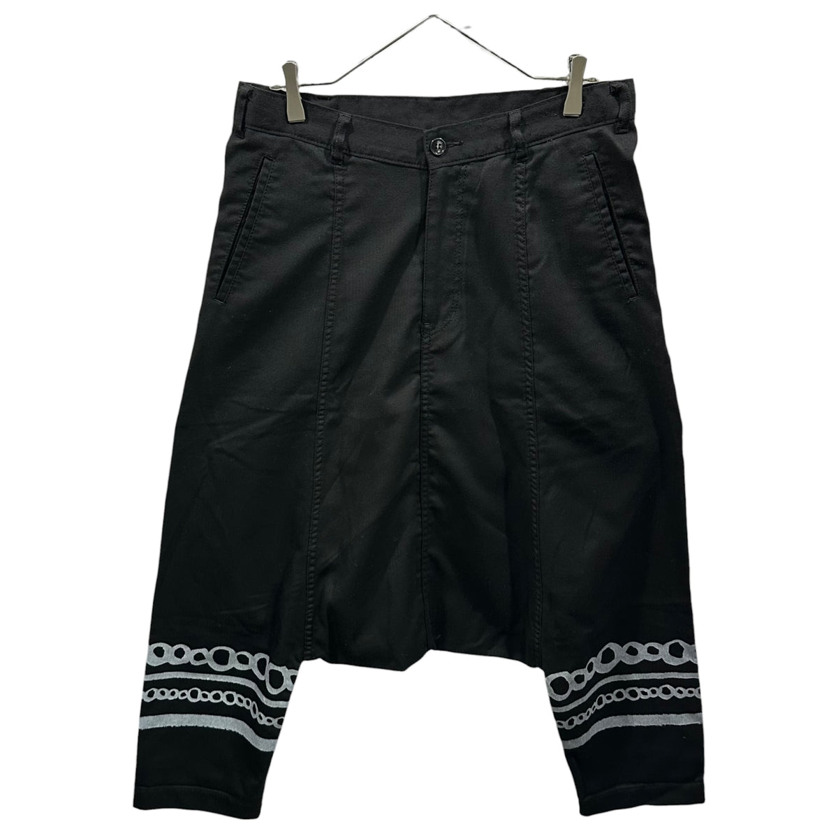 BLACK COMME des GARCONS(ブラックコムデギャルソン) 2010AW Graphic print penguin sarouel pants ペンギン サルエル パンツ - グラフィック プリント 1E-P013 M ブラック AD2009