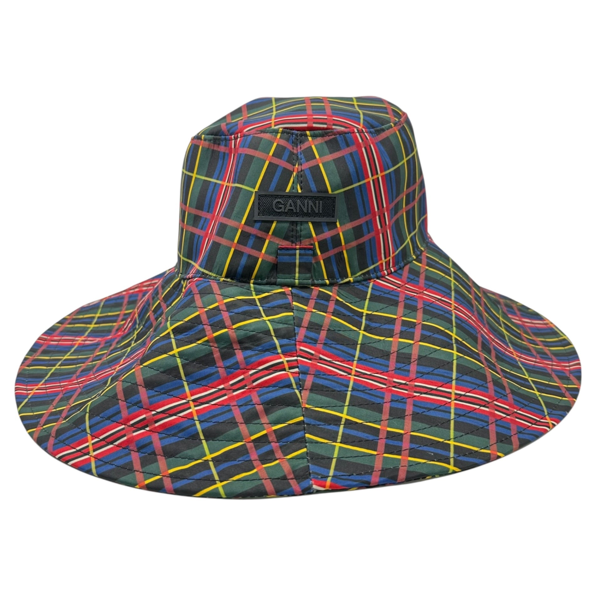 GANNI(ガニー) Logo Check Safari Hat ロゴ チェック サファリ ハット XS/S マルチカラー