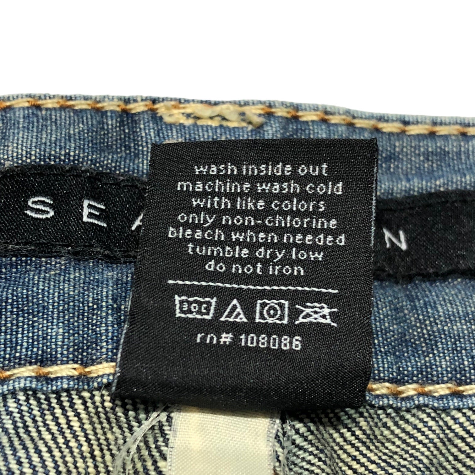 SEAN JOHN(ショーンジョン) 00's Vintage processed baggy denim pants ヴィンテージ加工 バギー デニム パンツ 42 インディゴ Y2K ヒップホップ スタッズ
