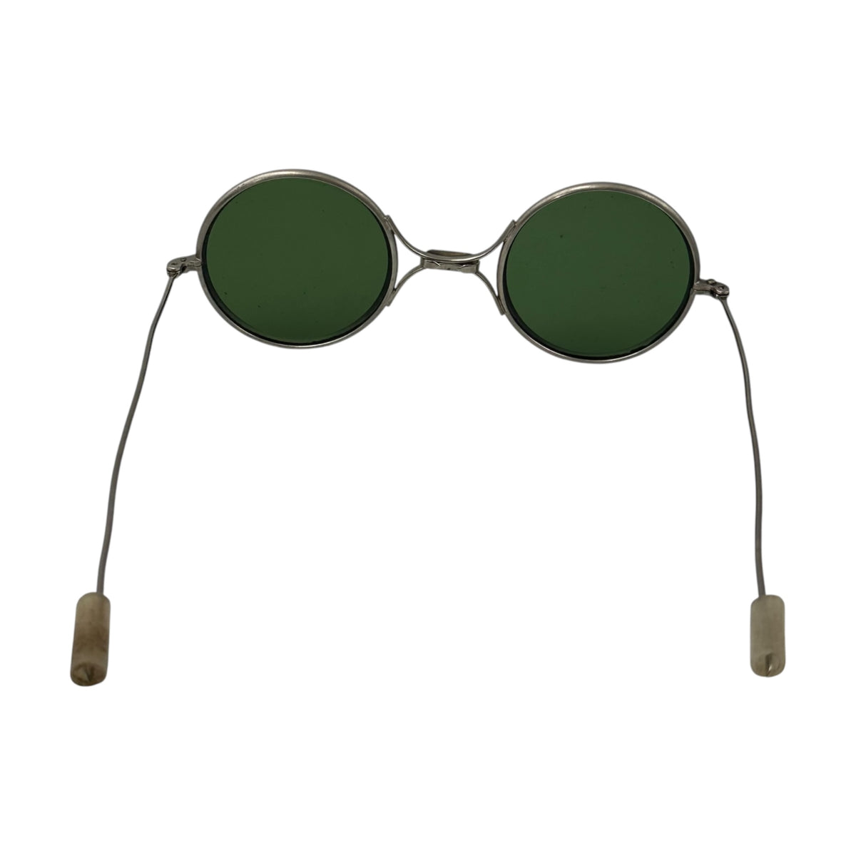 antique(アンティーク) 1920~'s X-Bridge Metal Frame Sunglasses エックスブリッジ メタル フレーム サングラス シルバー マイナスネジ使用