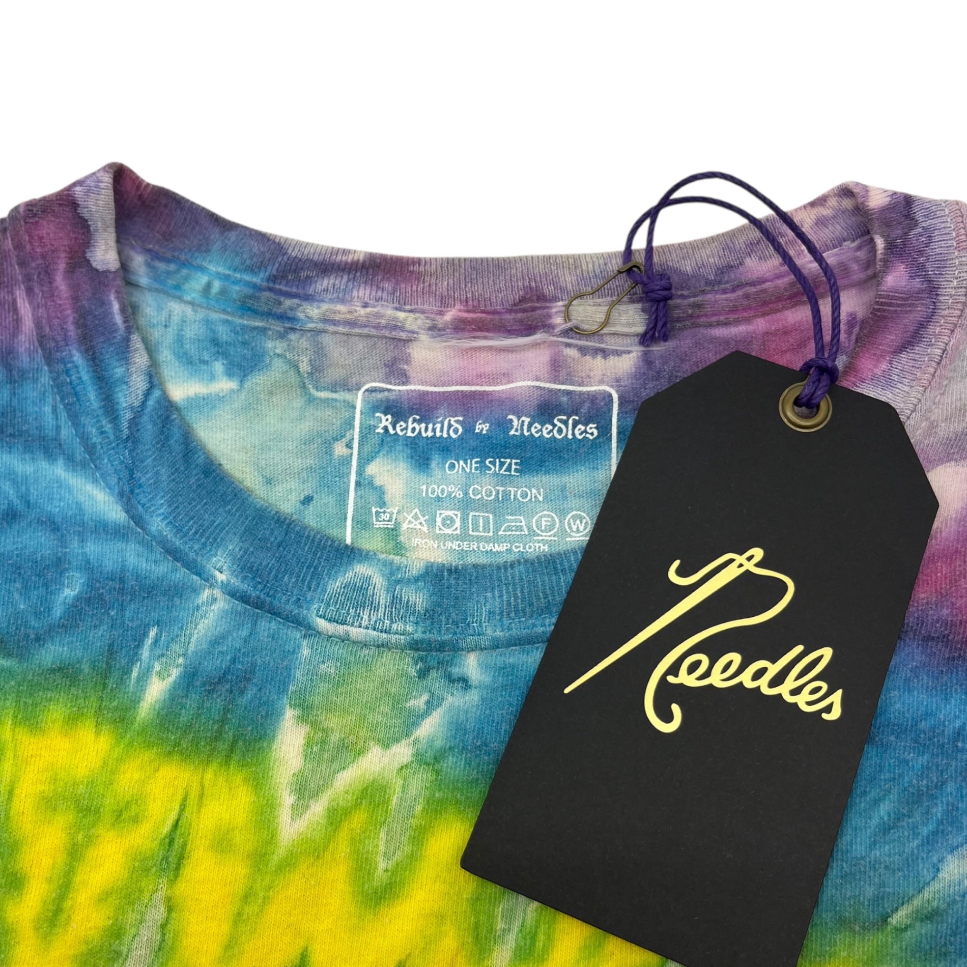 Rebuild by Needles(リビルドバイニードルズ) 5Cuts S/S Tee - Tie Dye タイダイ 再構築 Tシャツ FK396 FREE マルチカラー