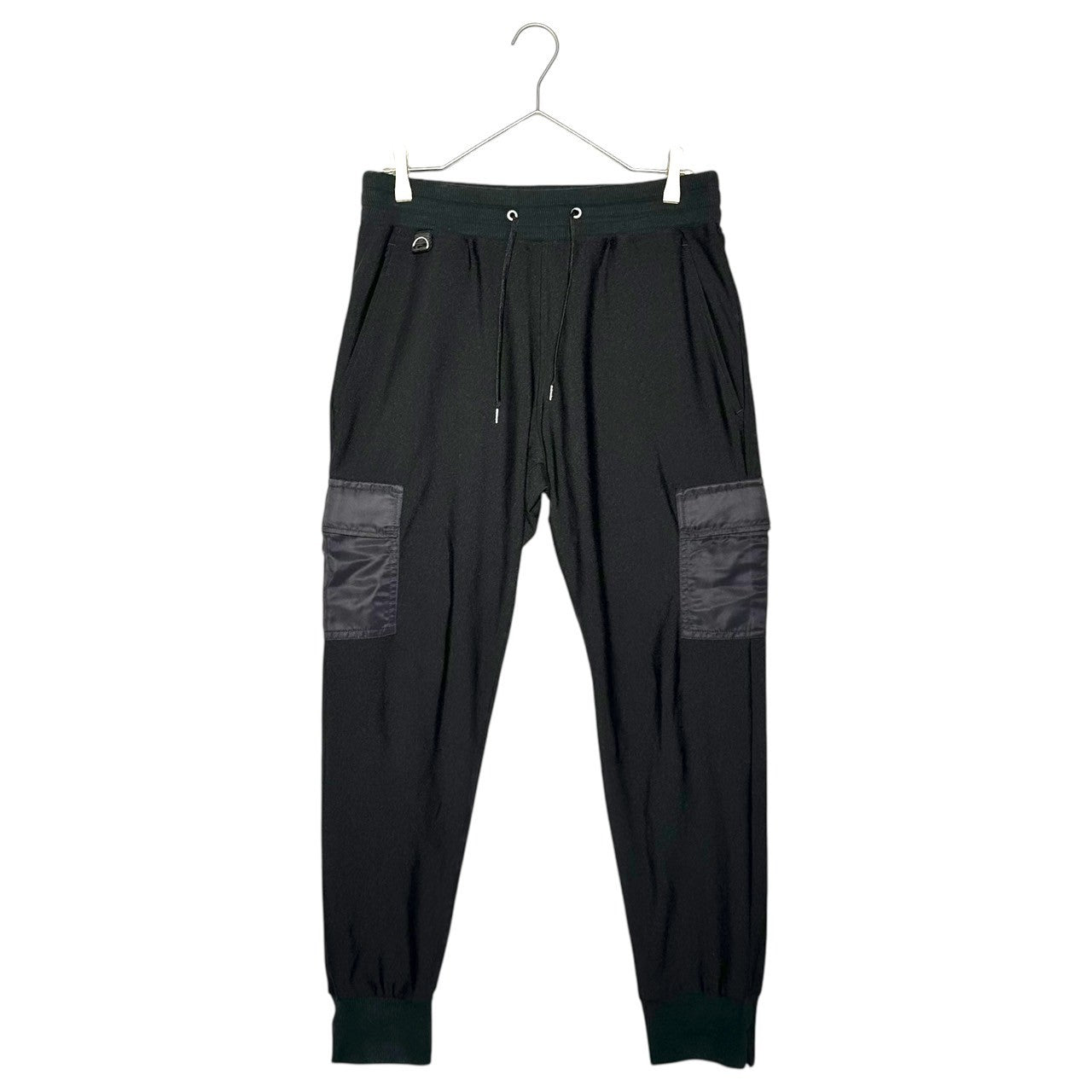 EURO KENVY(ユーロケンビー) Nylon Cargo Pocket Jogger Sweatpants ナイロン カーゴ ポケット ジョガー スウェット パンツ L ブラック