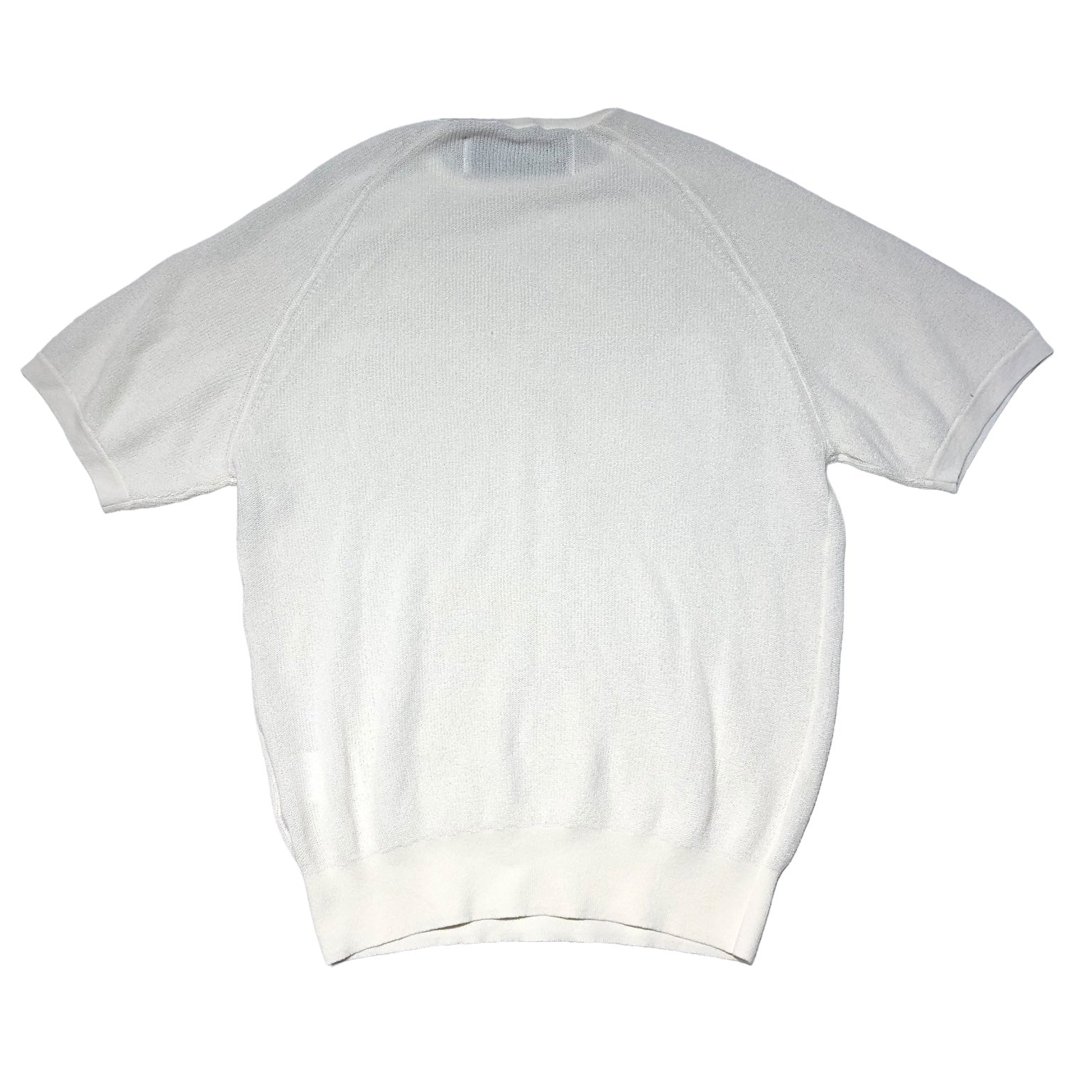 walenode(ウェルノード) 21SS ’和紙’S/S knit 半袖ニット カットソー Tシャツ W21-10ss102-kw 0(Sサイズ程度) ホワイト