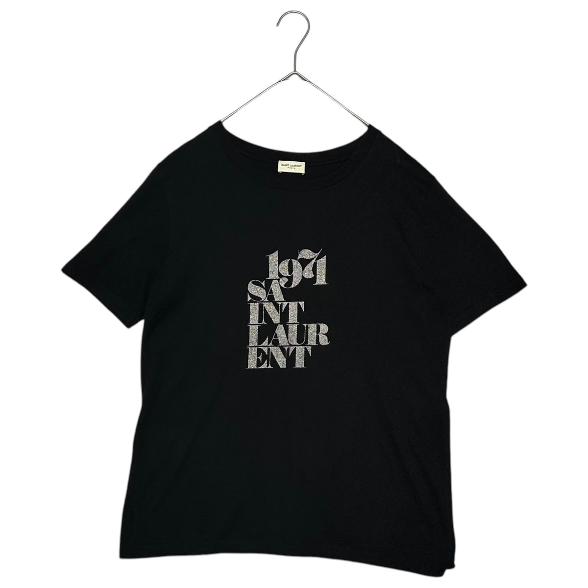 SAINT LAURENT(サンローラン) 18SS ”1971” Logo Lame Print T-Shirt 