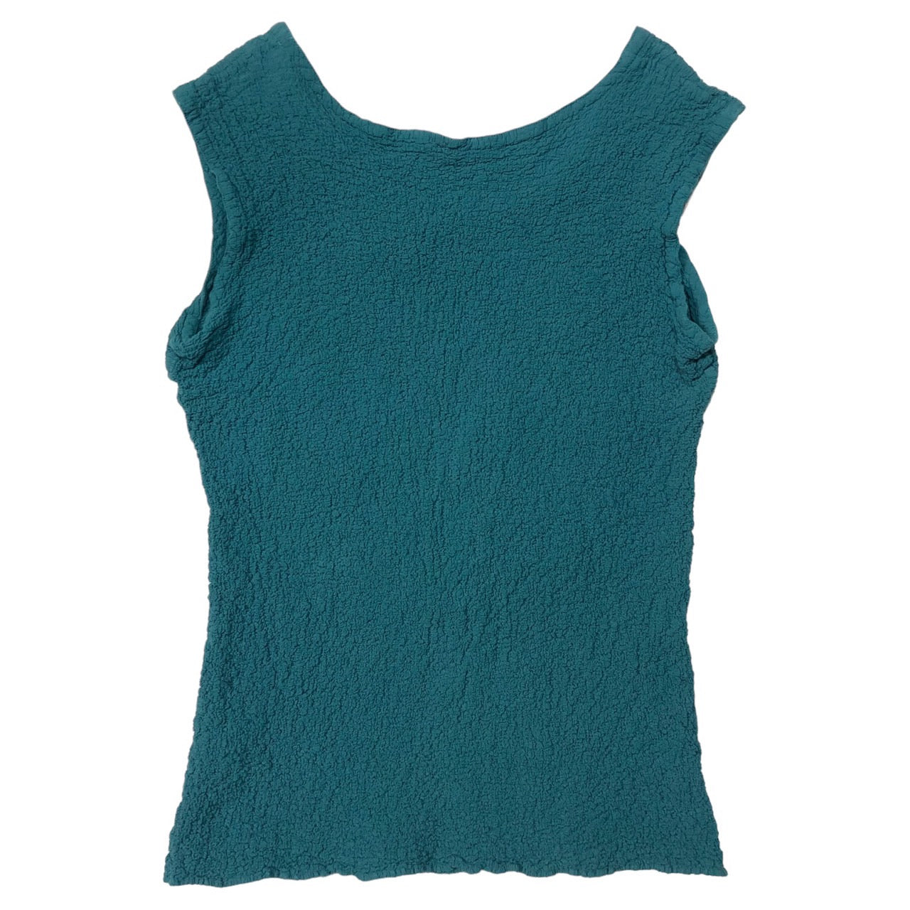 me ISSEY MIYAKE(ミーイッセイミヤケ) センターフリルノースリーブブラウス MI64FR515 -(FREE) ターコイズブルー