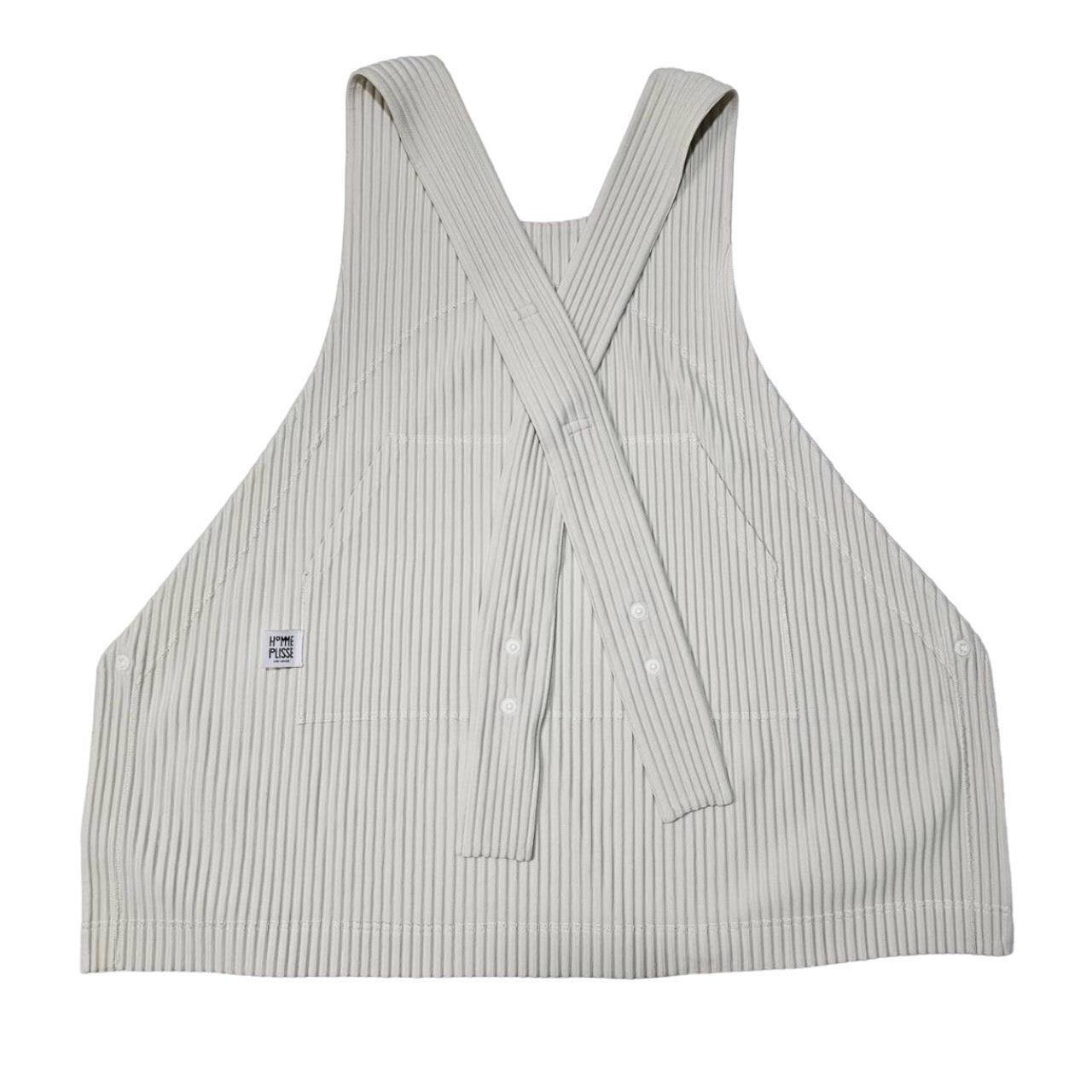 HOMME PLISSE ISSEY MIYAKE(オムプリッセイッセイミヤケ) 19AW pleated apron vest/プリーツエプロンベスト HP93JK101 SIZE FREE アイボリー