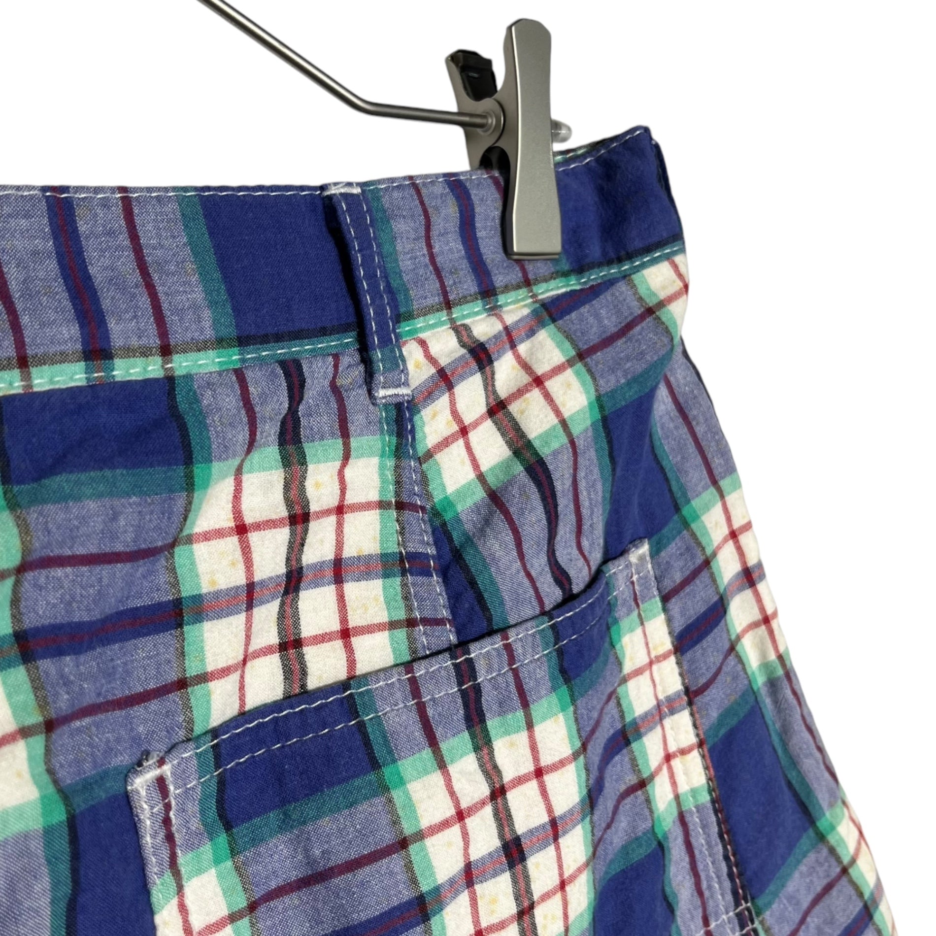 COMME des GARCONS HOMME PLUS(コムデギャルソンオムプリュス) 09AW check sarouel pants チェック サルエル パンツ PE-P025 XS ブルー×ホワイト AD2009