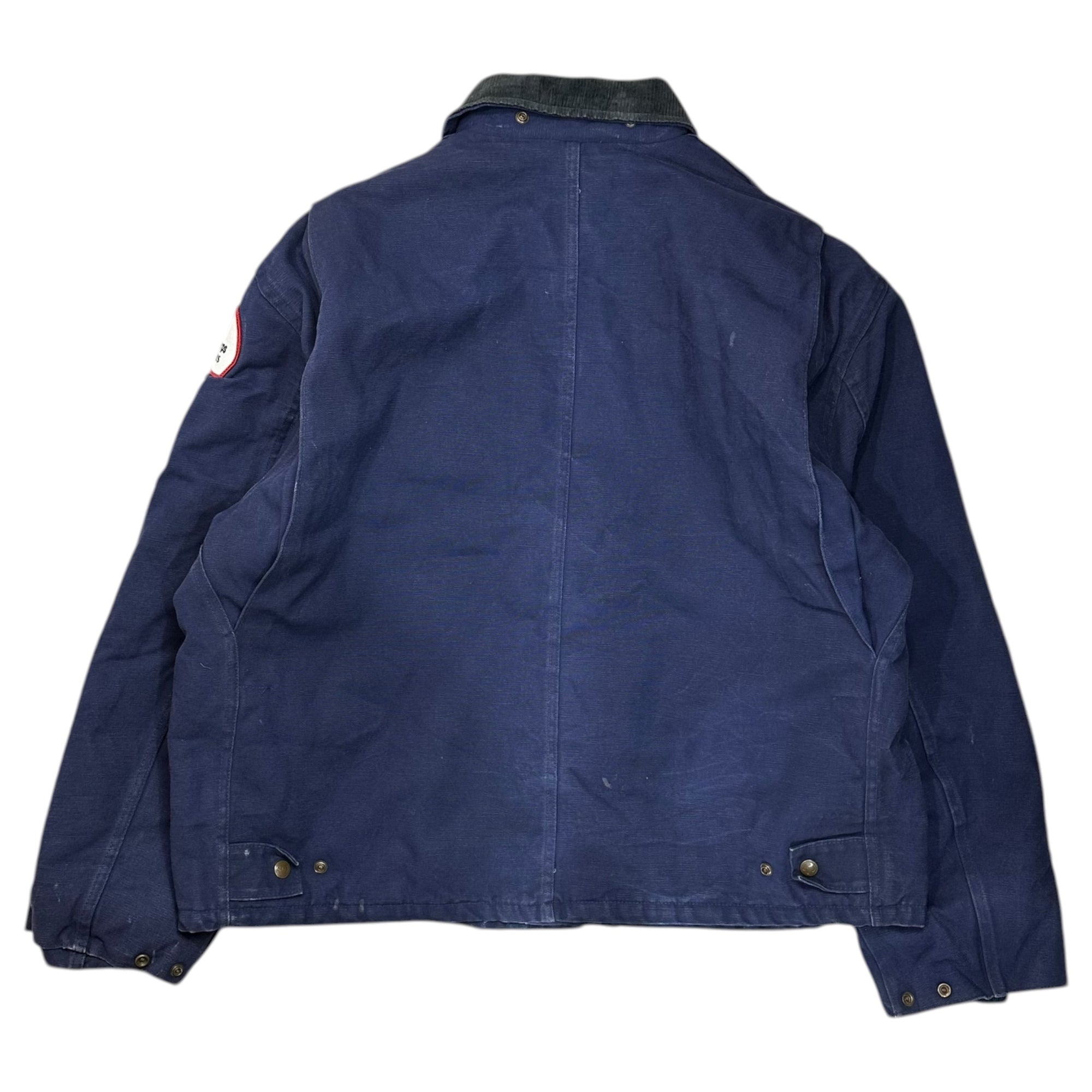 WALLS(ウォールズ) 80~90's Corduroy Color Duck Jacket コーデュロイ 襟 ダック ジャケット XL ネイビー KELLYワッペン 企業物