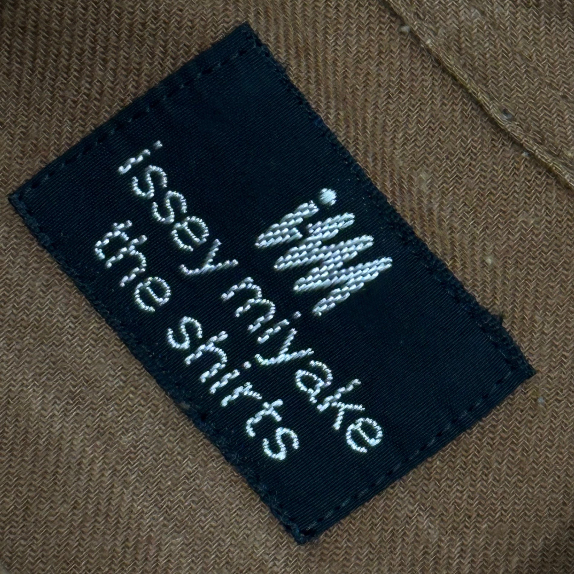 im ISSEY MIYAKE(イッセイミヤケ) 1990's " TESSUTO IN TALIA" Co/Wo L/S Shirt コットン ウール シャツ 166005-C S ブラウン 90年代 ハミルトン社