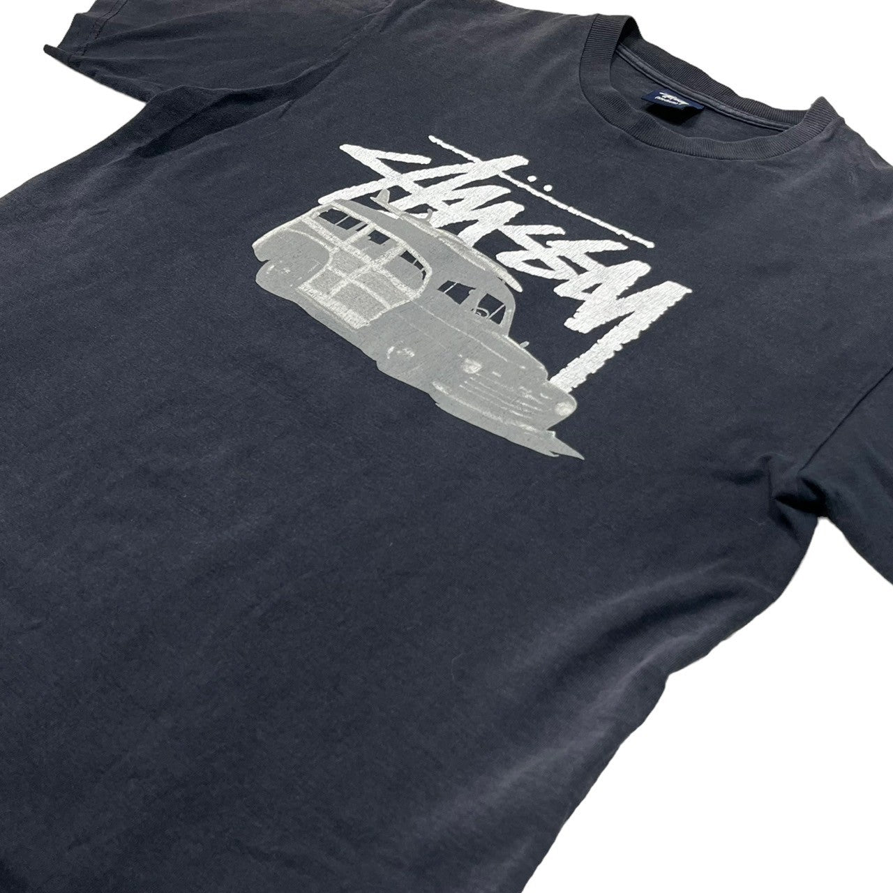 STUSSY(ステューシー) 90's~00's car loaded with surfboards Tシャツ サーフボード 車 紺タグ SIZE M ブラック OLD STUSSY