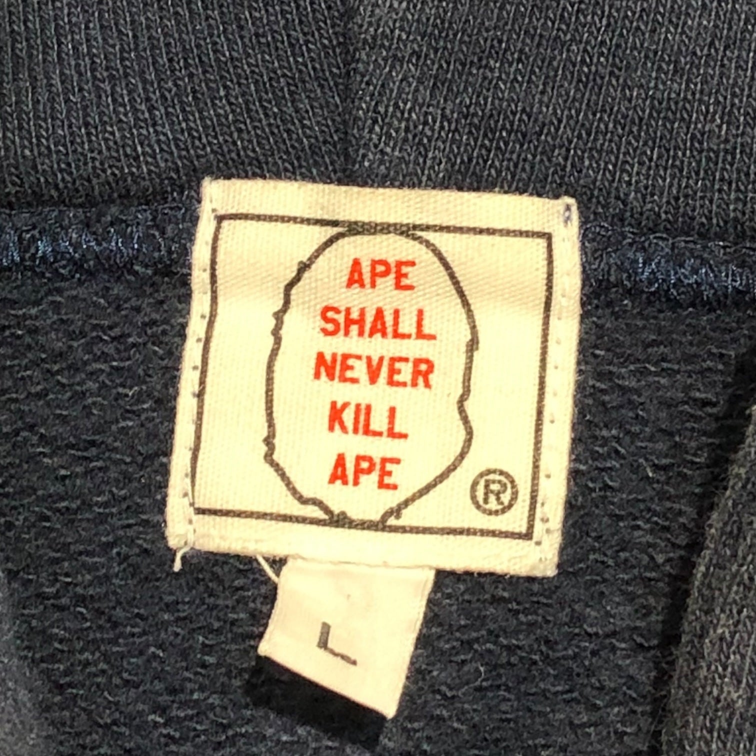 A BATHING APE(アベイシングエイプ) 00's zip hoodie vest SWAROVSKI ジップ フーディー ベスト スワロフスキー ノースリーブパーカー L ネイビー