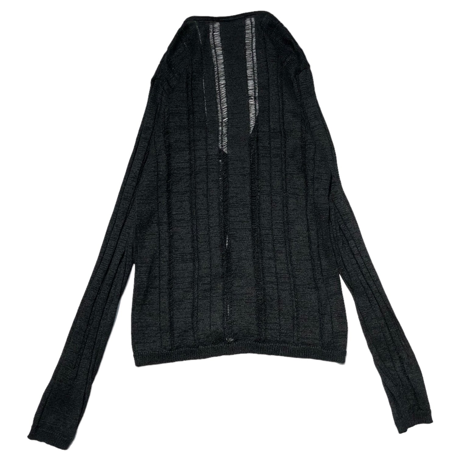 The Viridi-anne(ザヴィリジアン) ペーパーコットンデザインカーディガン 46(M程度) ブラック