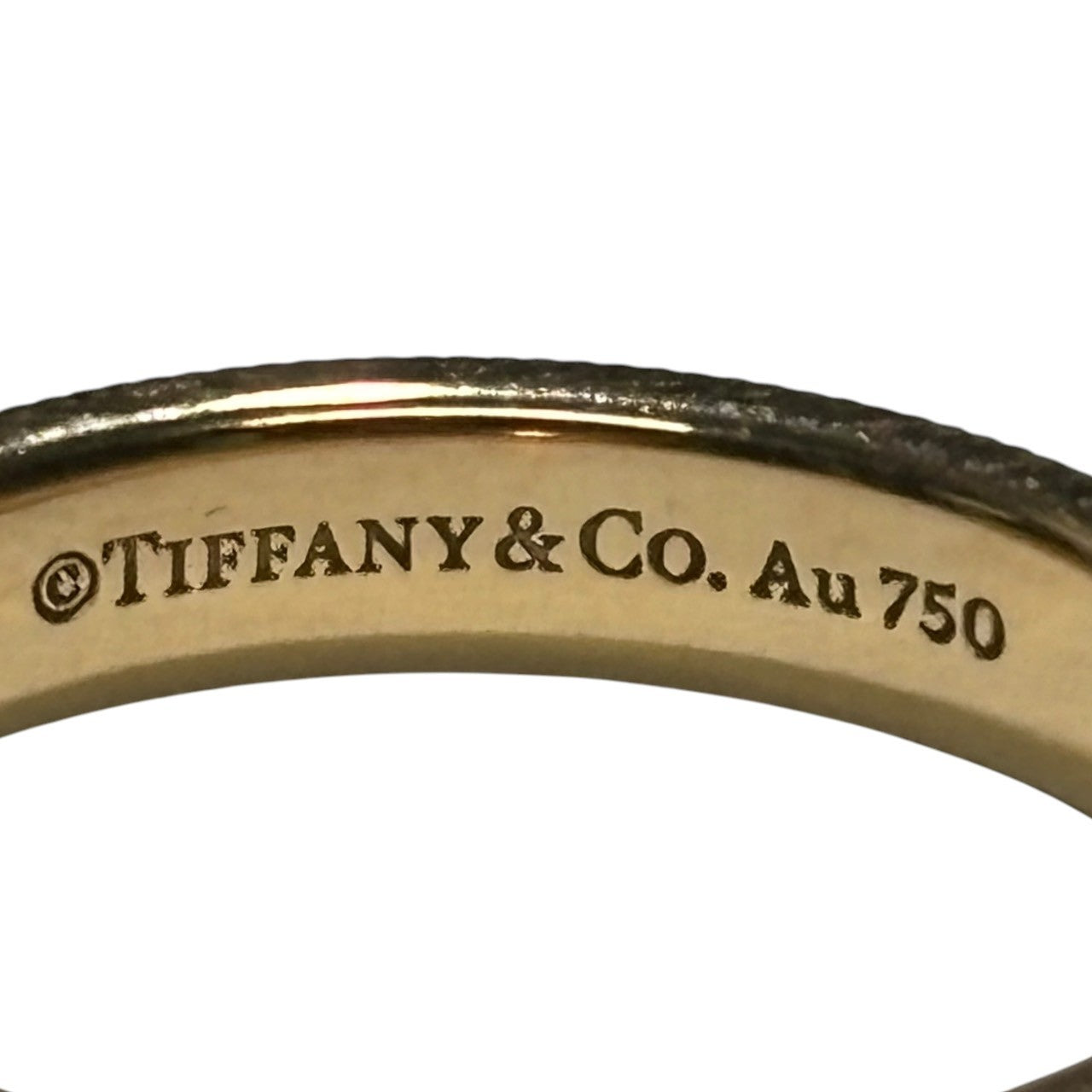 TIFFANY & CO.(ティファニー) AU750 Milgrain ring ミルグレイン リング 7.5号 ゴールド 箱付 K18YG
