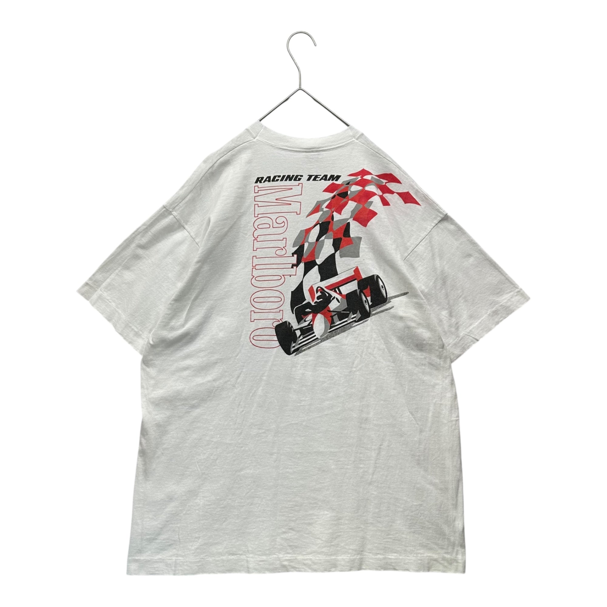 Marlboro(マールボロ) 90's Challenge Racing Team Tee レーシング プリント Tシャツ XL ホワイト×レッド 90年代 ヴィンテージ
