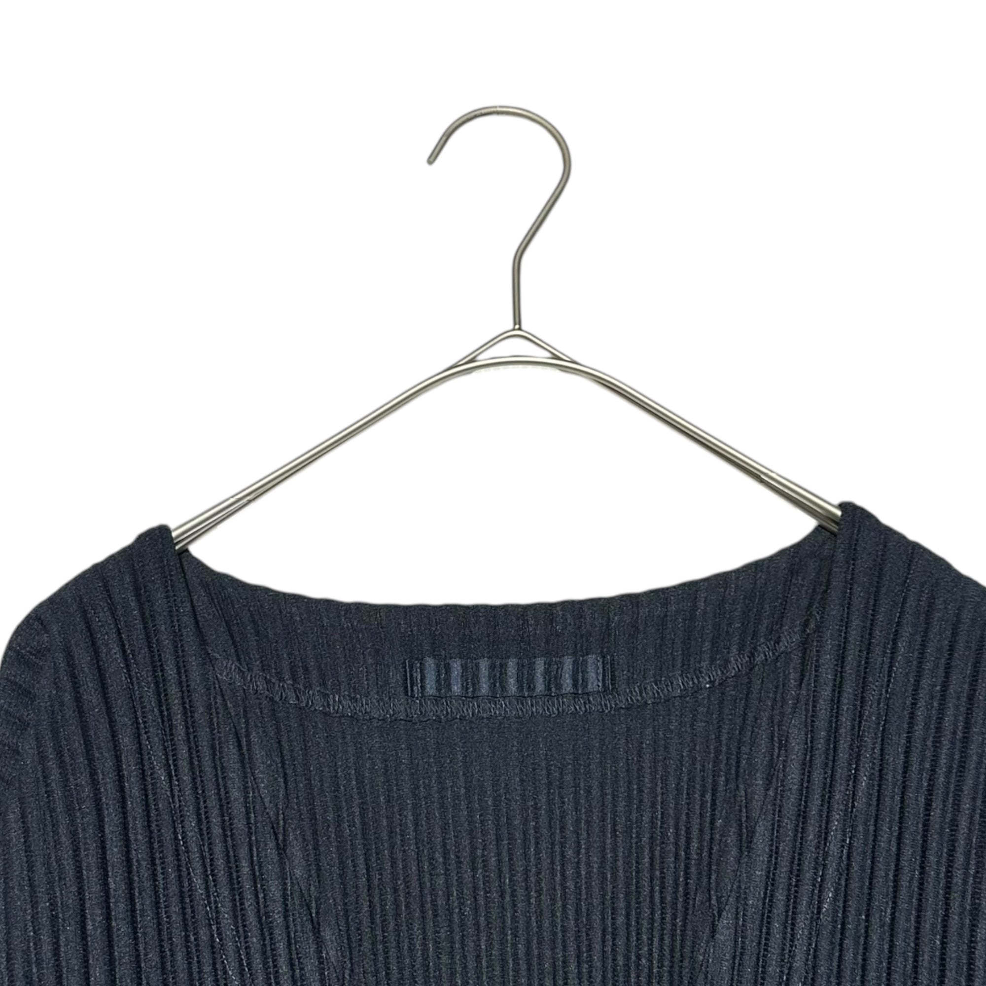 HOMME PLISSE ISSEY MIYAKE(オムプリッセイッセイミヤケ) BASIC pleated cardigan ベーシック プリーツ カーディガン HP55JL441/3 3(L程度) ネイビー