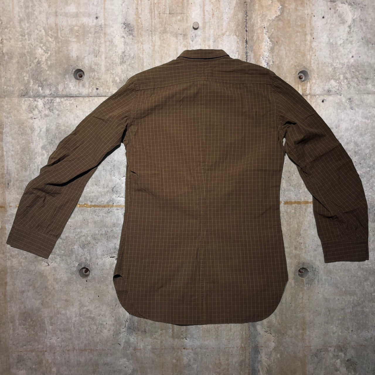 Christopher Nemeth(クリストファーネメス) L/Sチェックシャツ M ブラウン