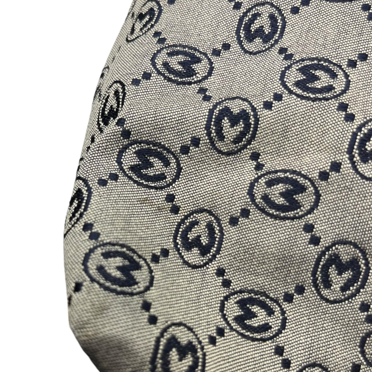 MORABITO(モラビト) モノグラム キャンパス オートグラフ トート バッグ グレー×ネイビー