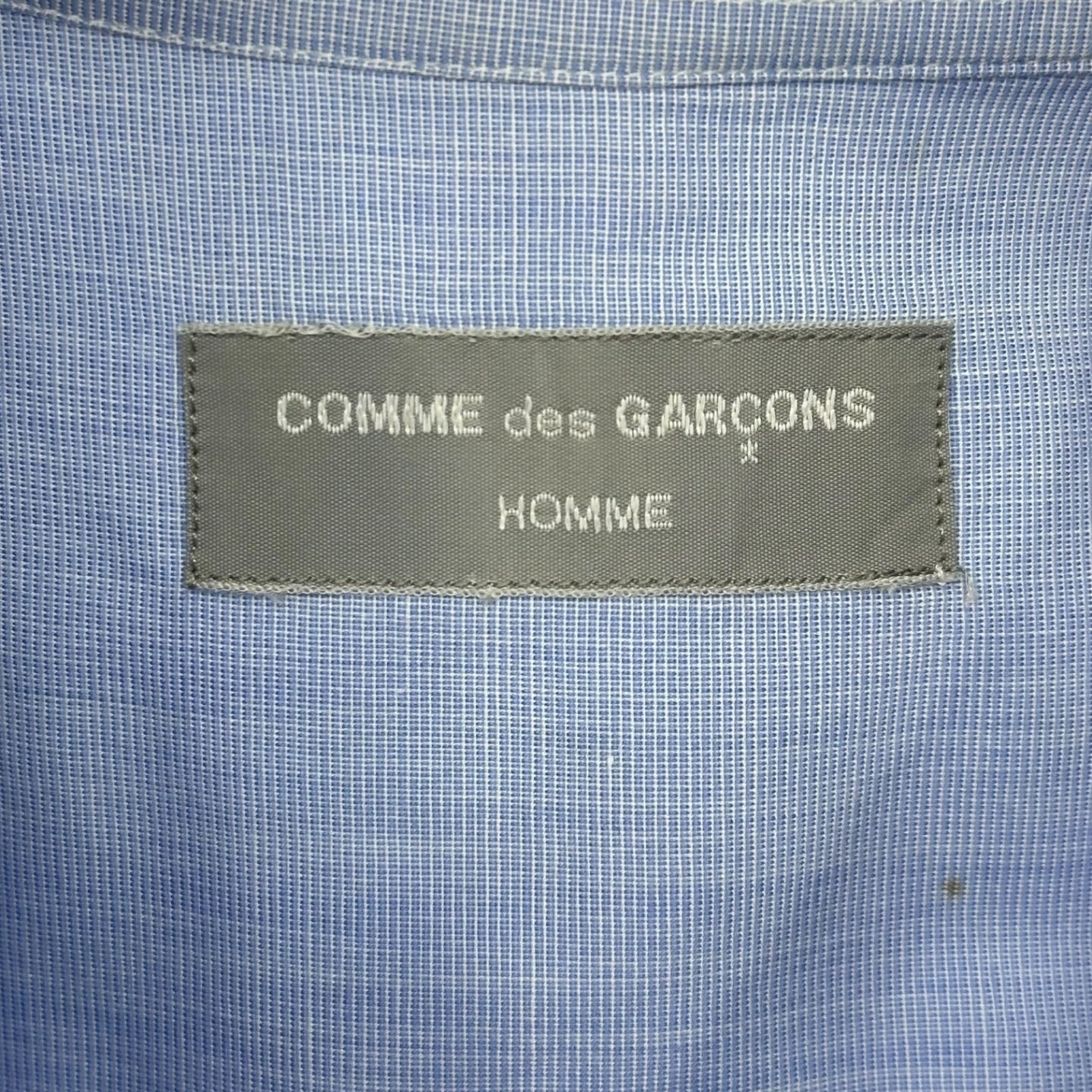 COMME des GARCONS HOMME(コムデギャルソンオム) 80's Regular Collar L/S Shirt 本人期 レギュラー カラー 長袖 シャツ HB-050570 表記無(ML程度) サックスブルー 80年代 川久保玲 アーカイブ