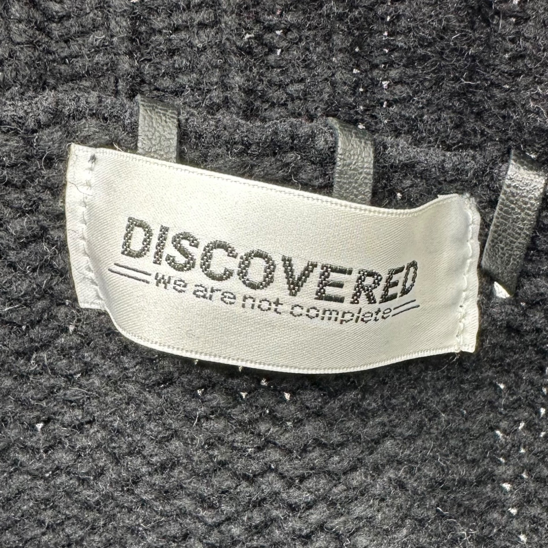 DISCOVERED(ディスカバード) 22AW LOOPING KNIT CARDIGAN レザー ループ ニット カーディガン DC-AW22-KN-04 2(M程度) ブラック