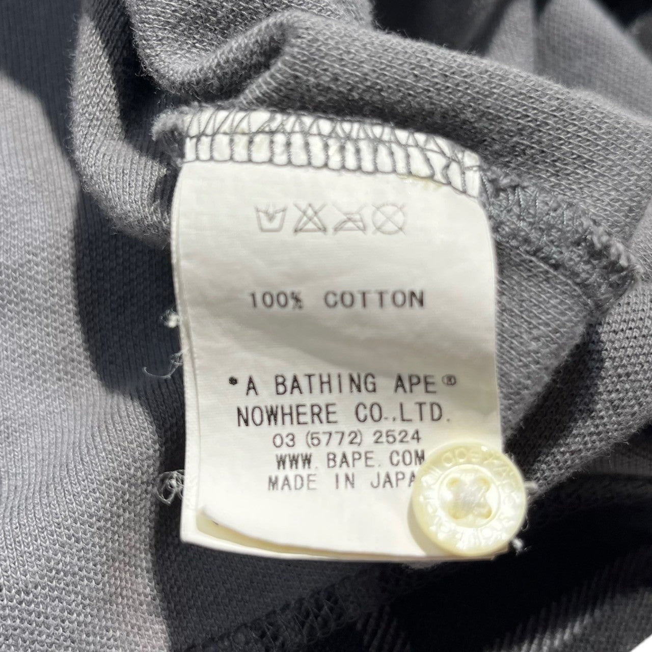 A BATHING APE(アベイシングエイプ) 00's One point logo check polo shirt ワンポイント ロゴ チェック ポロ シャツ 表記無し(M程度) グレー