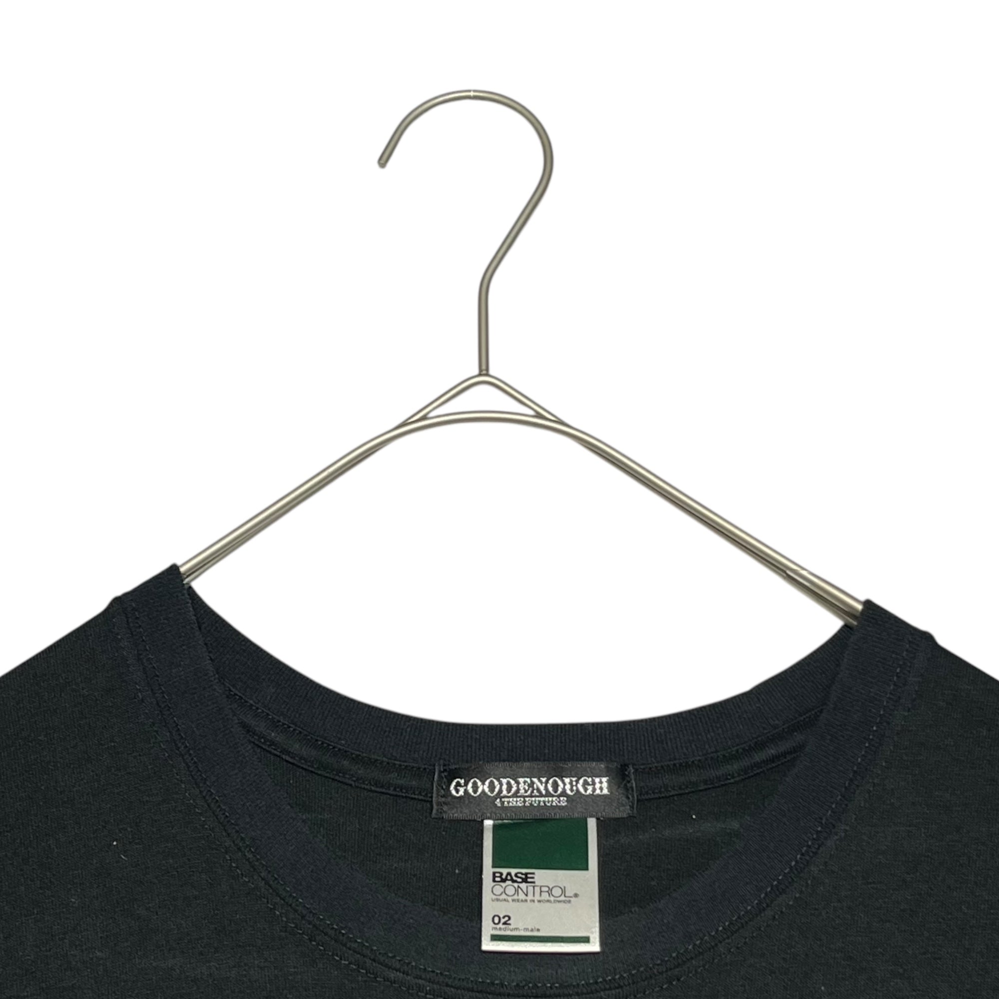 GOODENOUGH(グッドイナフ) Base control body back print T-shirt ベースコントロールボディ バックプリント Tシャツ M ブラック