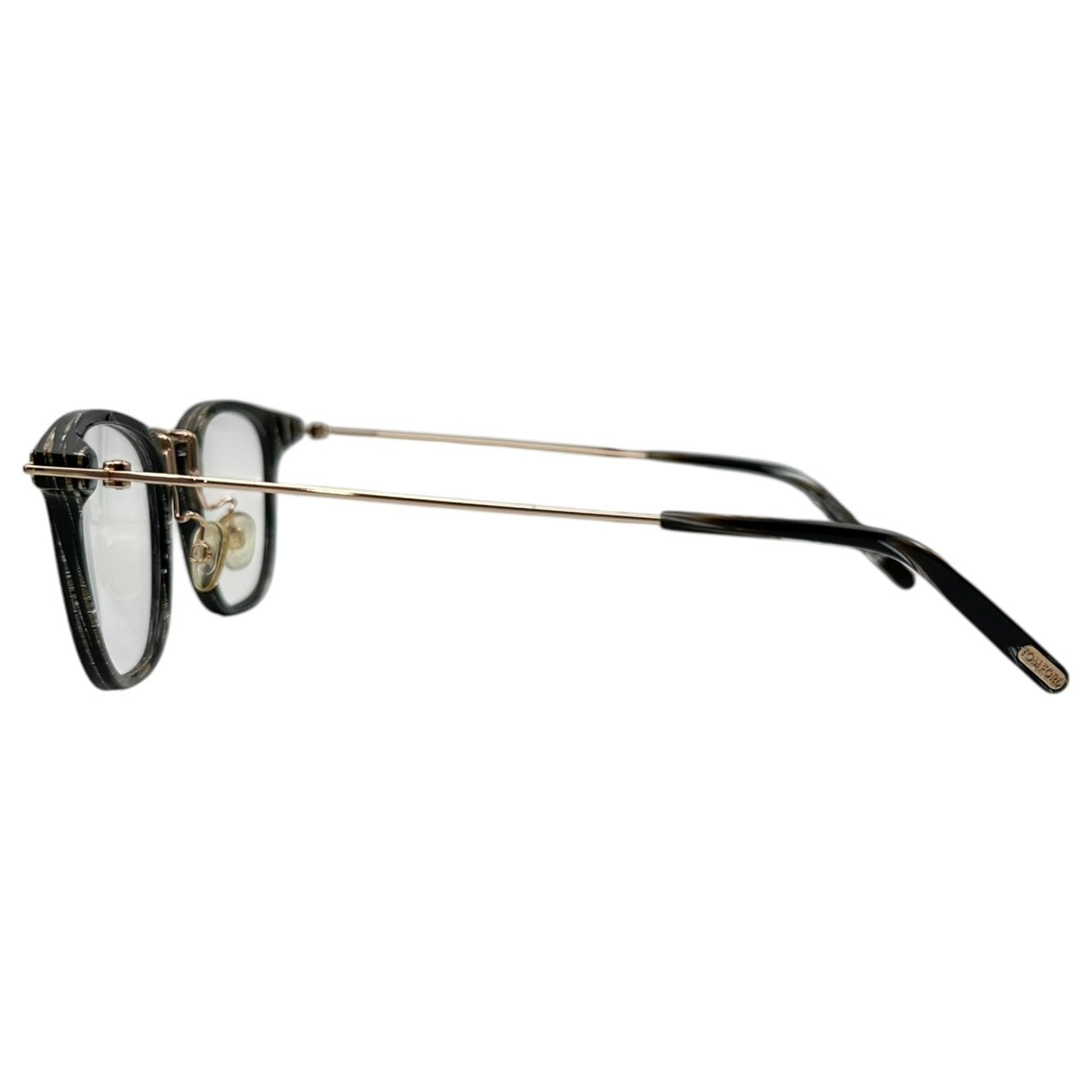 TOM FORD(トムフォード) wellington shape sunglasses ウエリントン シェイプ サングラス クリアレンズ TF5562-D 51□21-145 ブラウン×ブラック×ゴールド メガネ 眼鏡