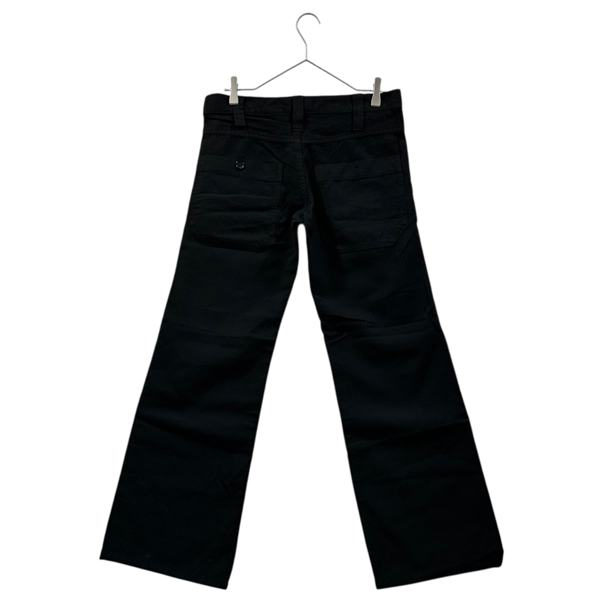 tricot COMME des GARCONS(トリココムデギャルソン) 07AW Wool straight-leg slacks with wrinkle finish ウール ストレート スラックス パンツ シワ加工 TT-P002 S ブラック AD2007