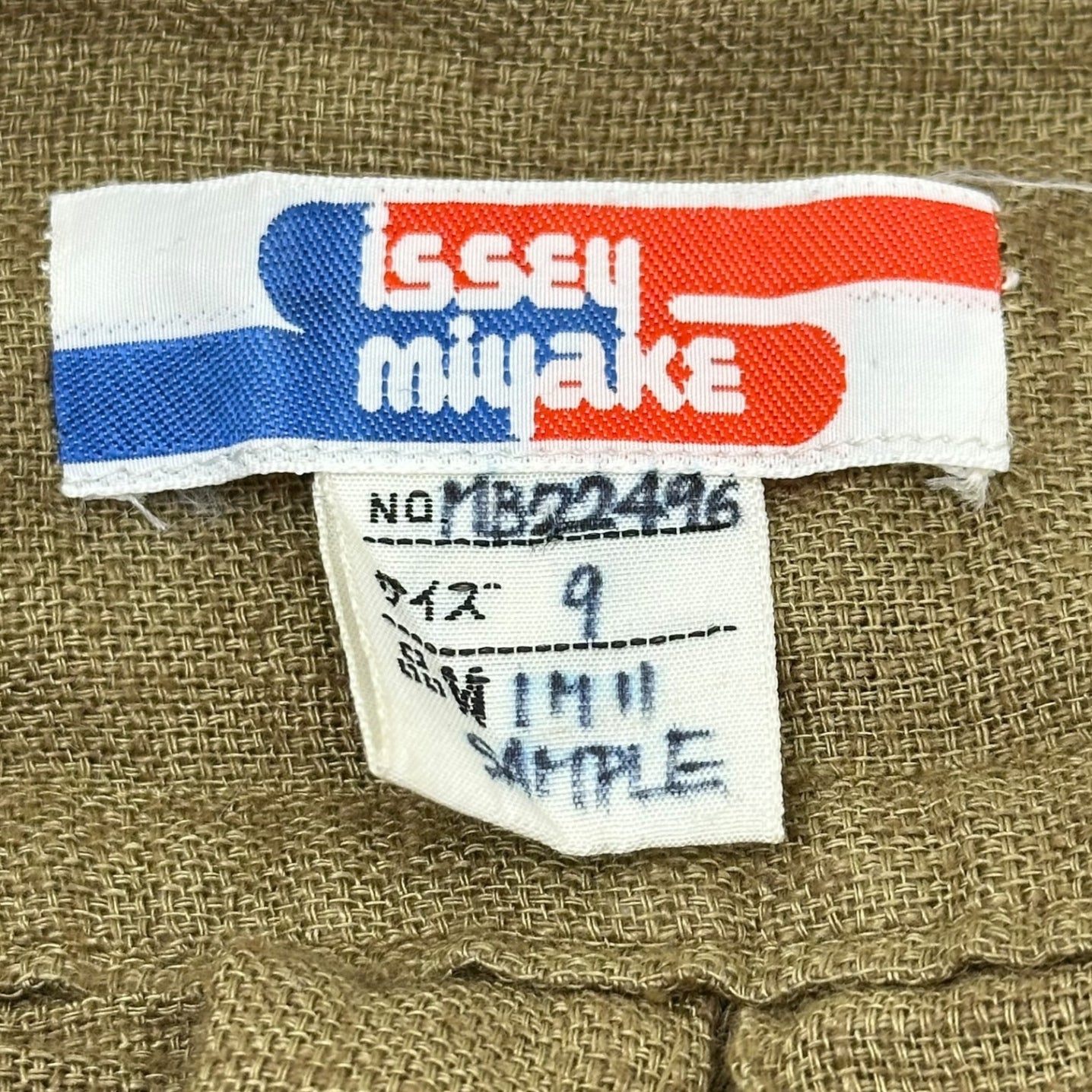 ISSEY MIYAKE(イッセイミヤケ) 70's Toriko Pen Tag Super Wide Hakama Pants 70年代 トリコ筆タグ スーパー ワイド 袴 パンツ MB22496 9 カーキ SAMPLE品 稀少